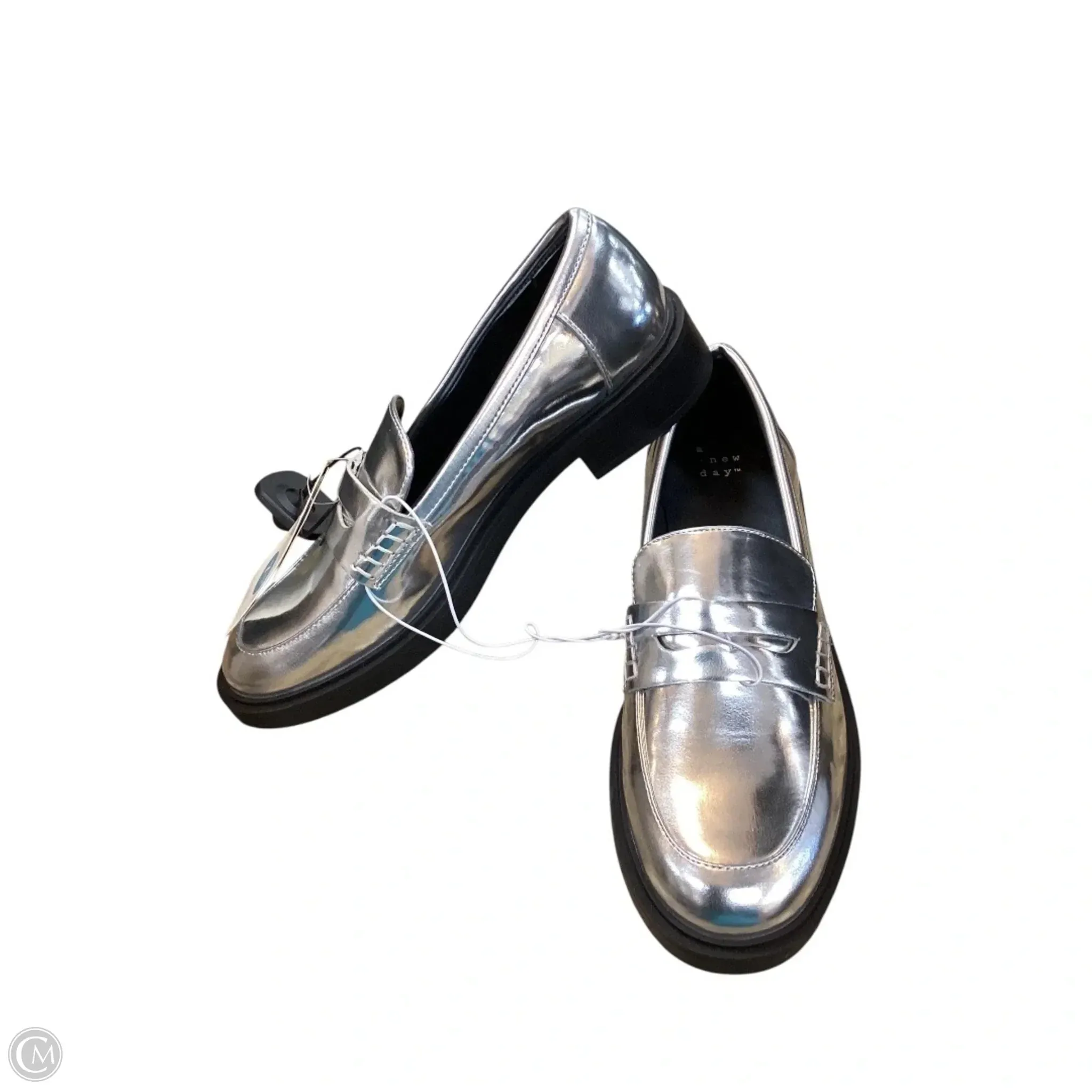 Fashion Trends foldable Shoes Heels Block By A New Day In Silver, Size: 7.5
