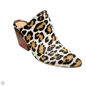 Cushioned Insole Summer Wedding Heels Shoes Heels Block By Able In Animal Print, Size: 7