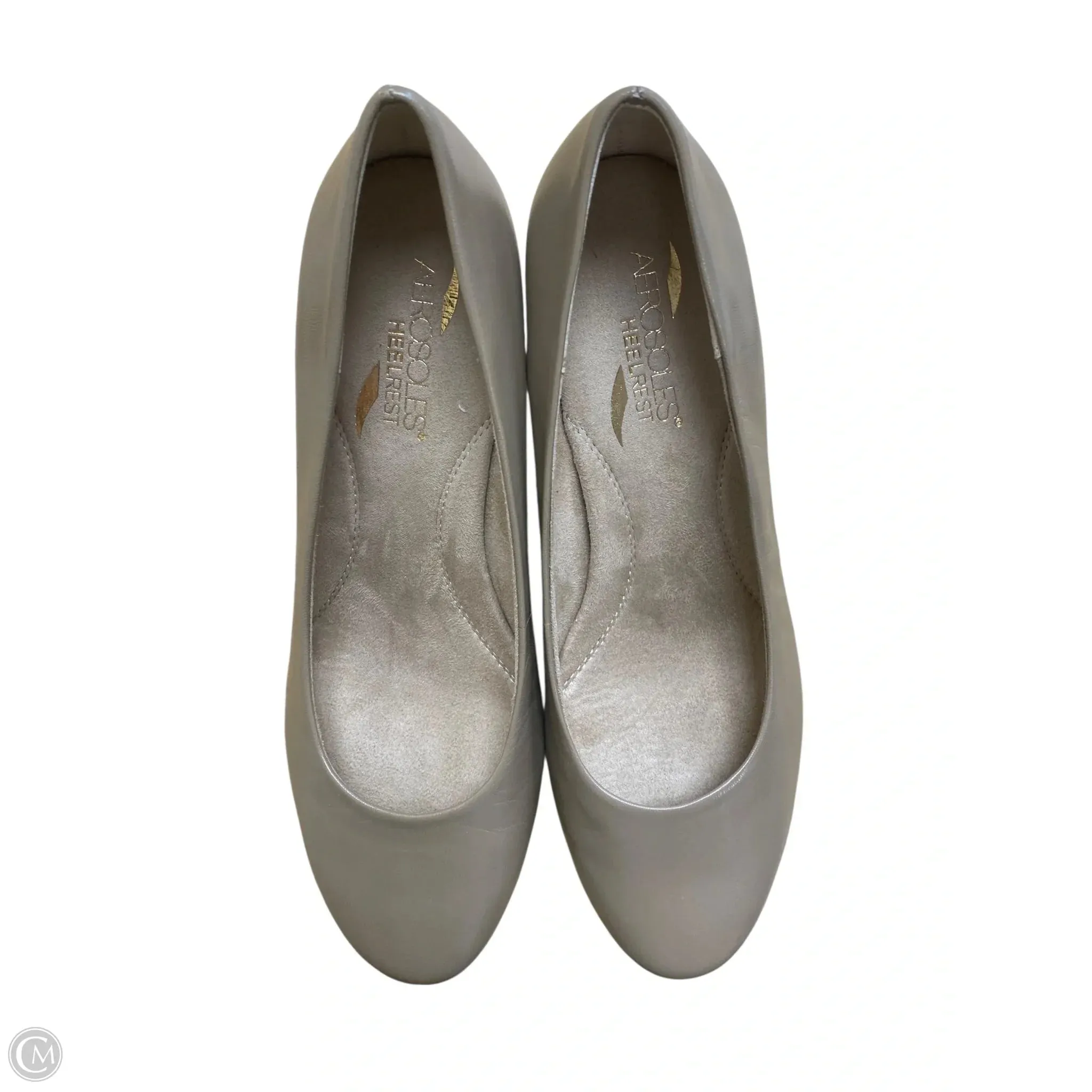 Mood Booster Sleek Dress Shoes Shoes Heels Block By Aerosoles In Beige, Size: 8