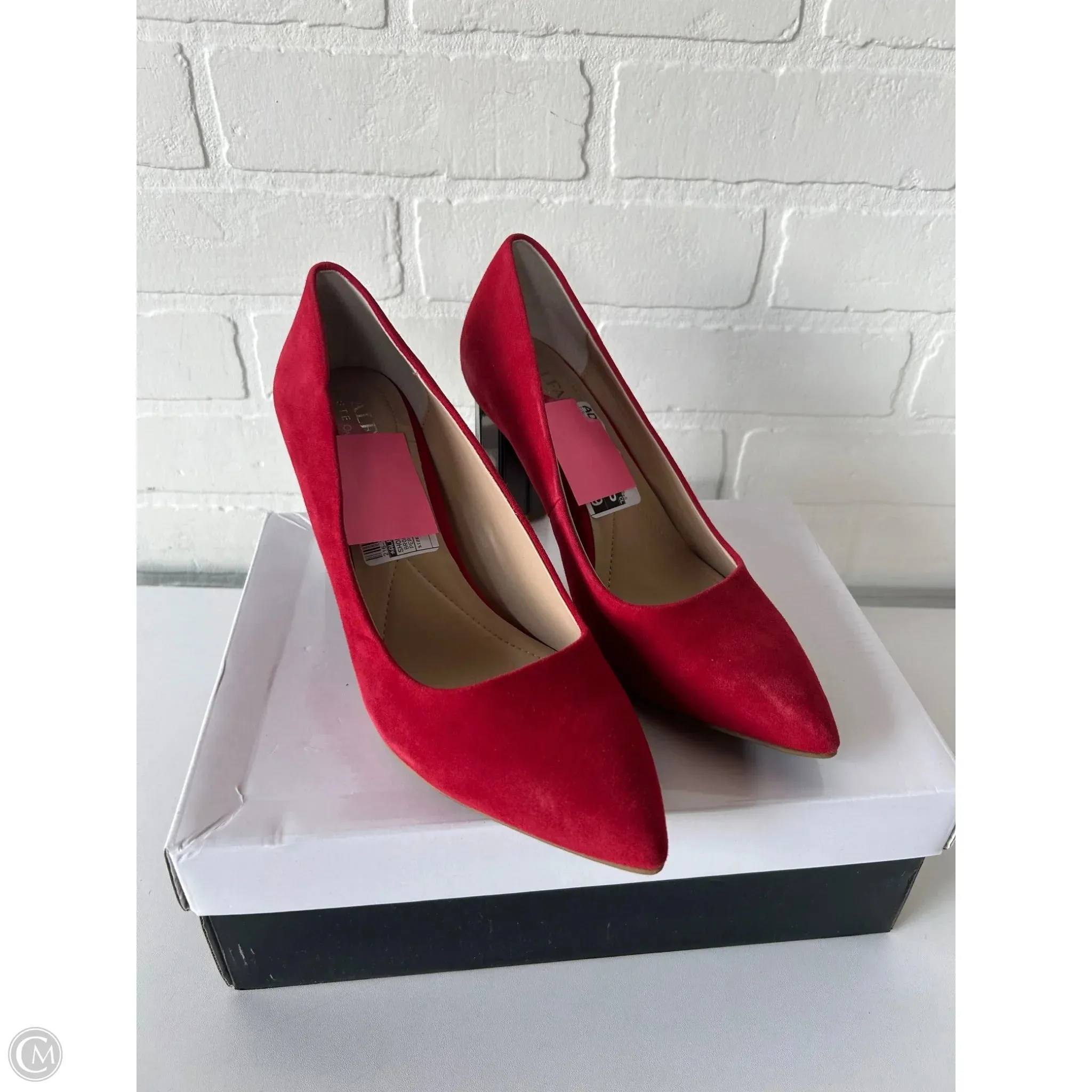 Luxe Edge Fresh Design Shoes Heels Block By Alfani In Brown & Red, Size: 7