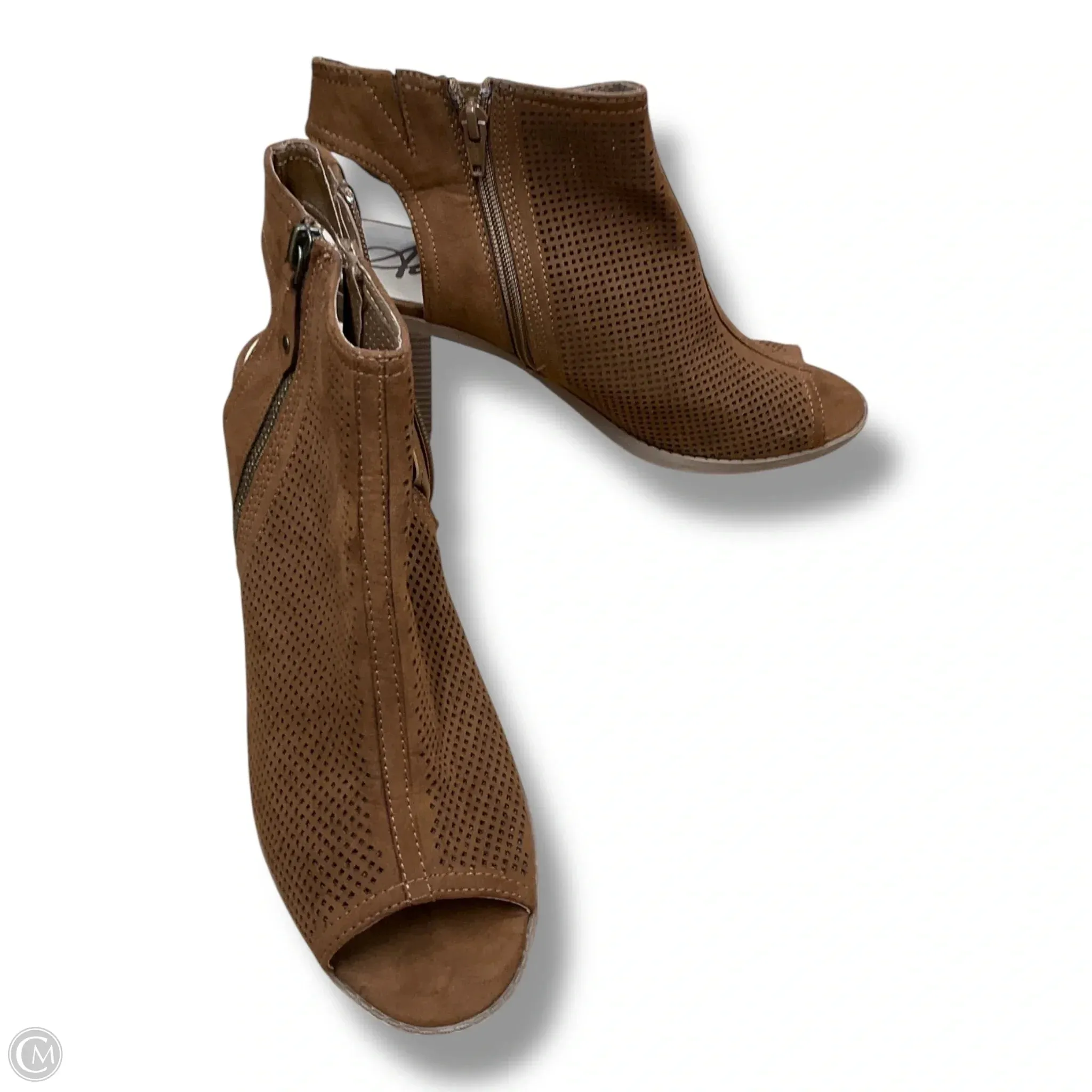 Evening Sandals Shoes Heels Block By American Rag In Brown, Size: 10