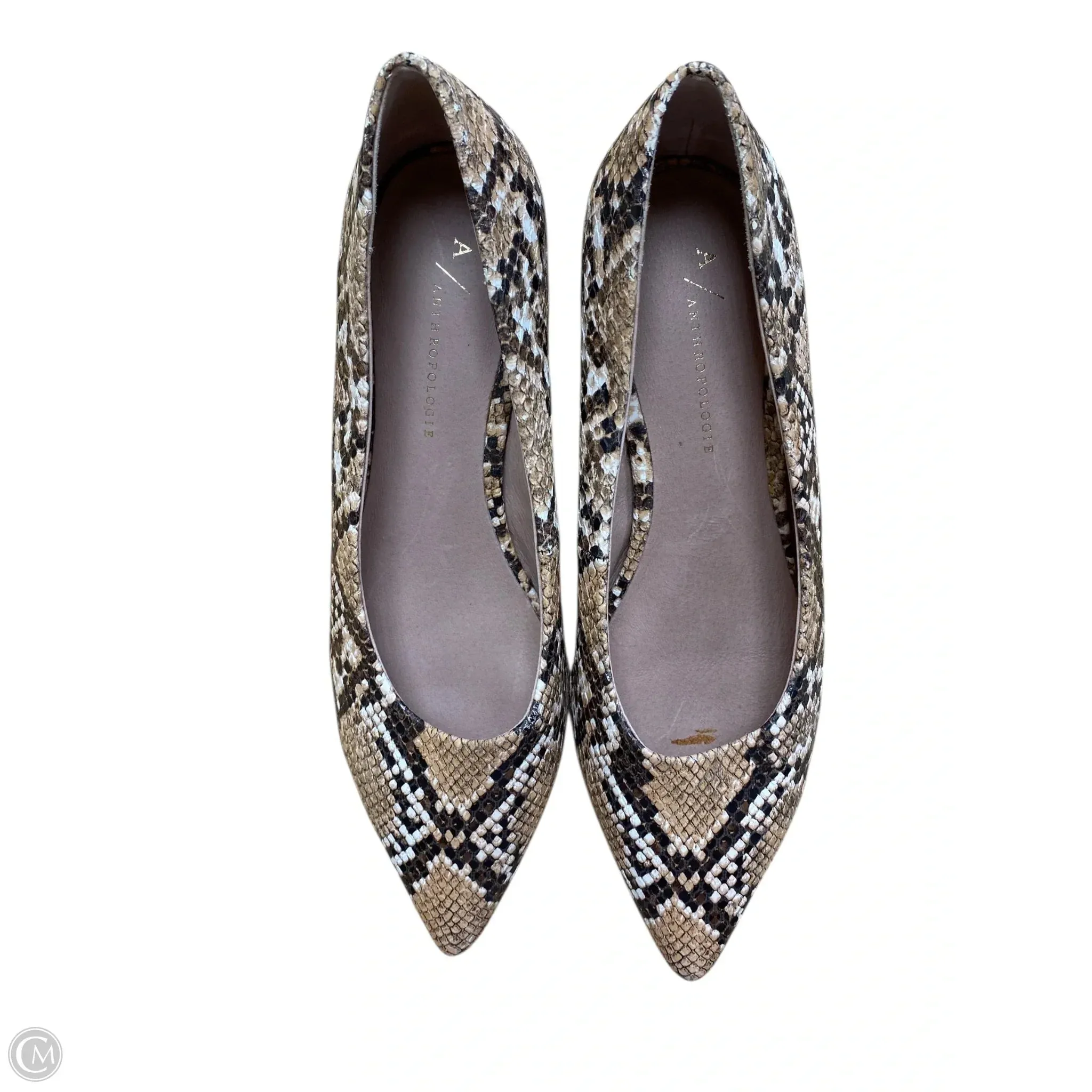 Shoes Heels Block By Anthropologie In Snakeskin Print, Size: 7 Trendy Piece Ergonomic Design