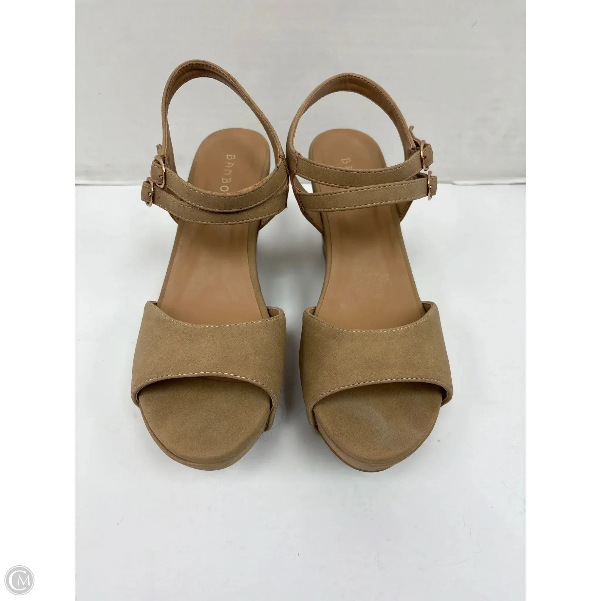 Shoes Heels Block By Bamboo In Tan, Size: 7.5 Chic Boots
