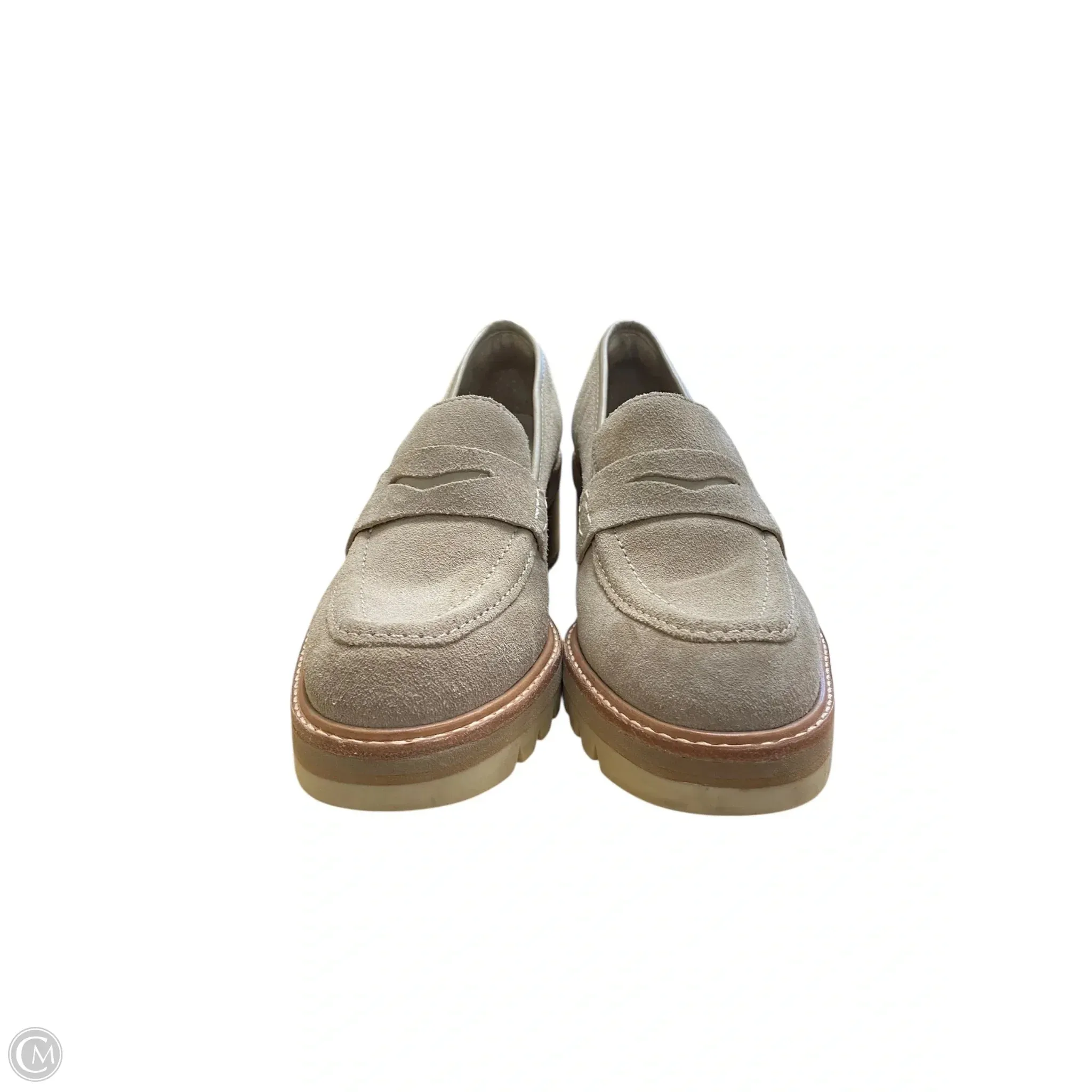Slip On Luxe Mood Shoes Heels Block By Bernardo In Tan, Size: 6.5
