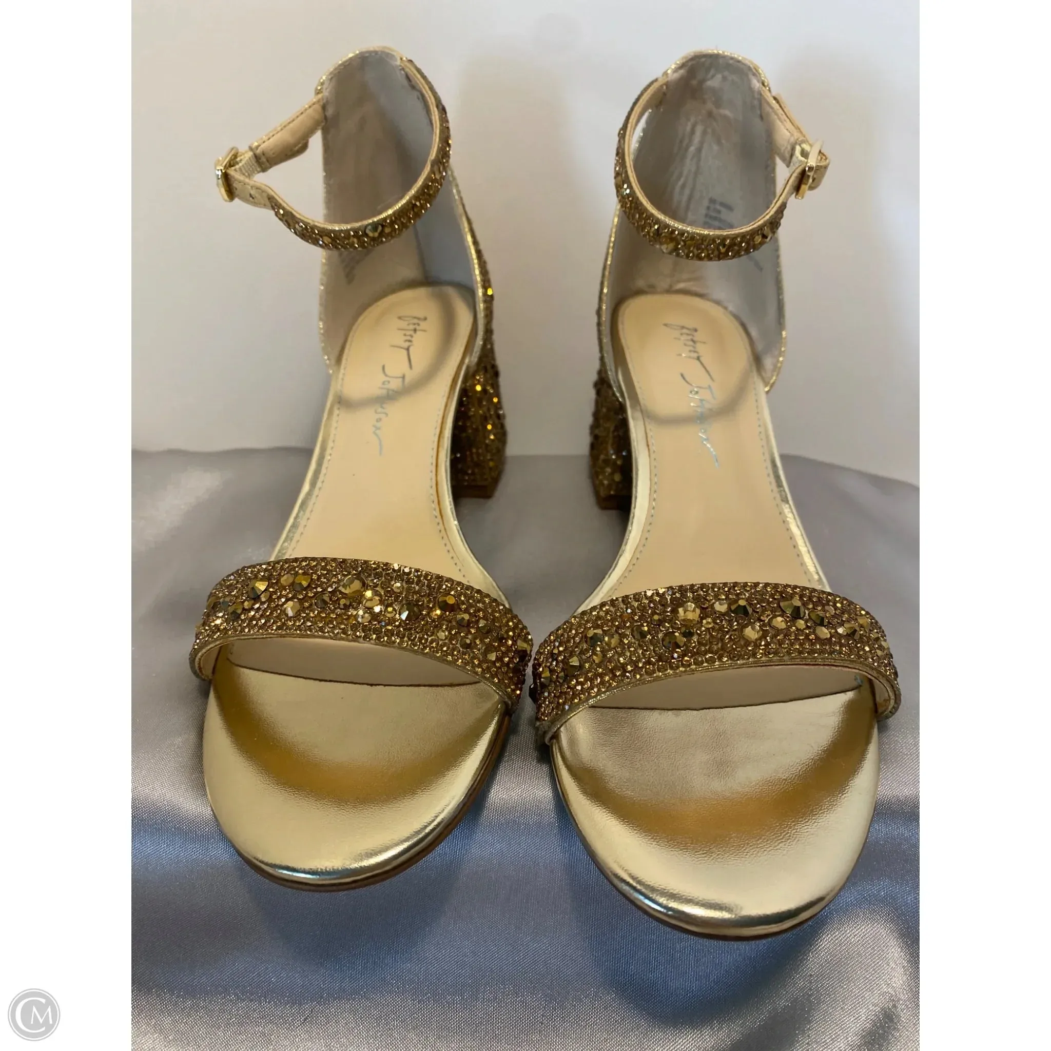 Shoes Heels Block By Betsey Johnson In Gold, Size: 6.5 Evening Ready Dressy Heels