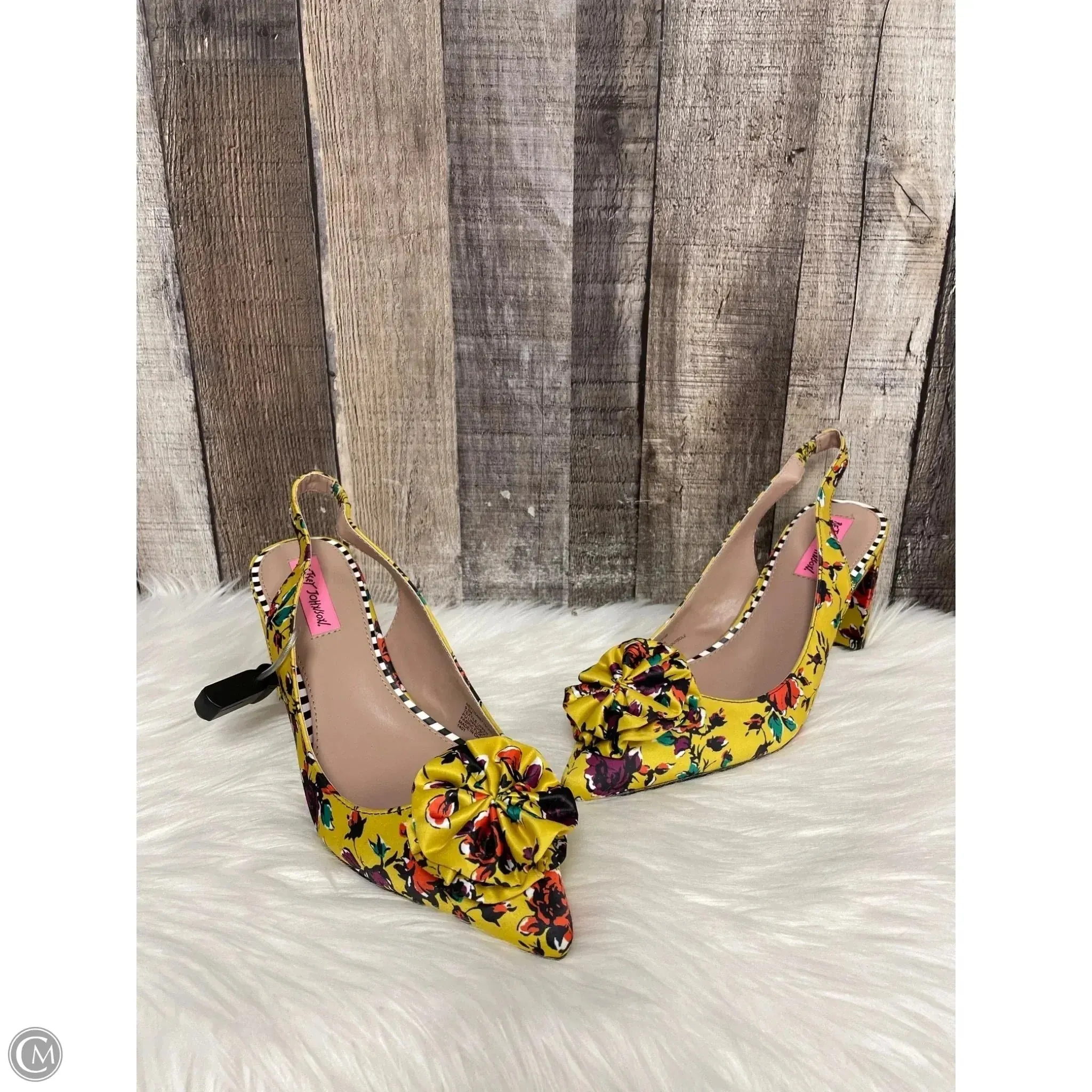 lace up closure Comfortable Platform Heels Shoes Heels Block By Betsey Johnson In Multi-colored, Size: 9.5