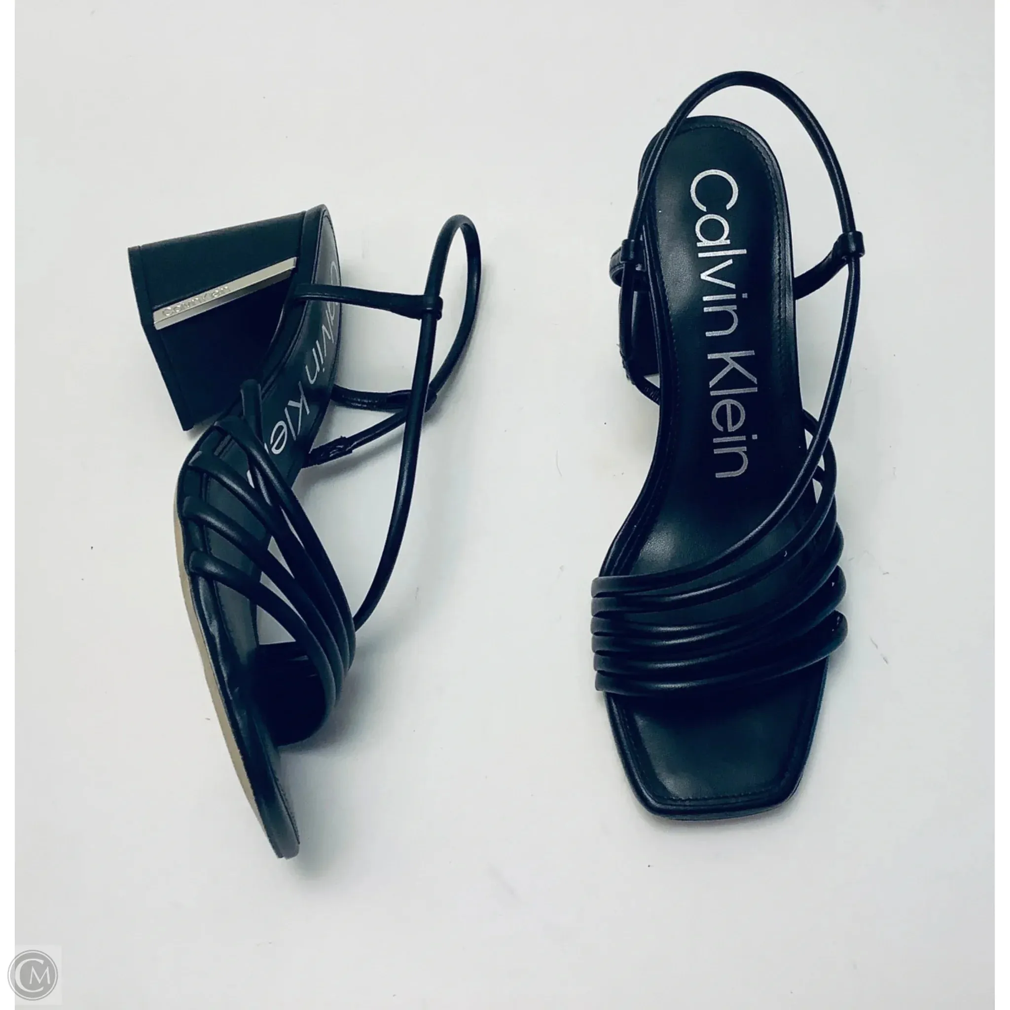 Youth Style Matte Finish Shoes Heels Block By Calvin Klein In Black, Size: 11