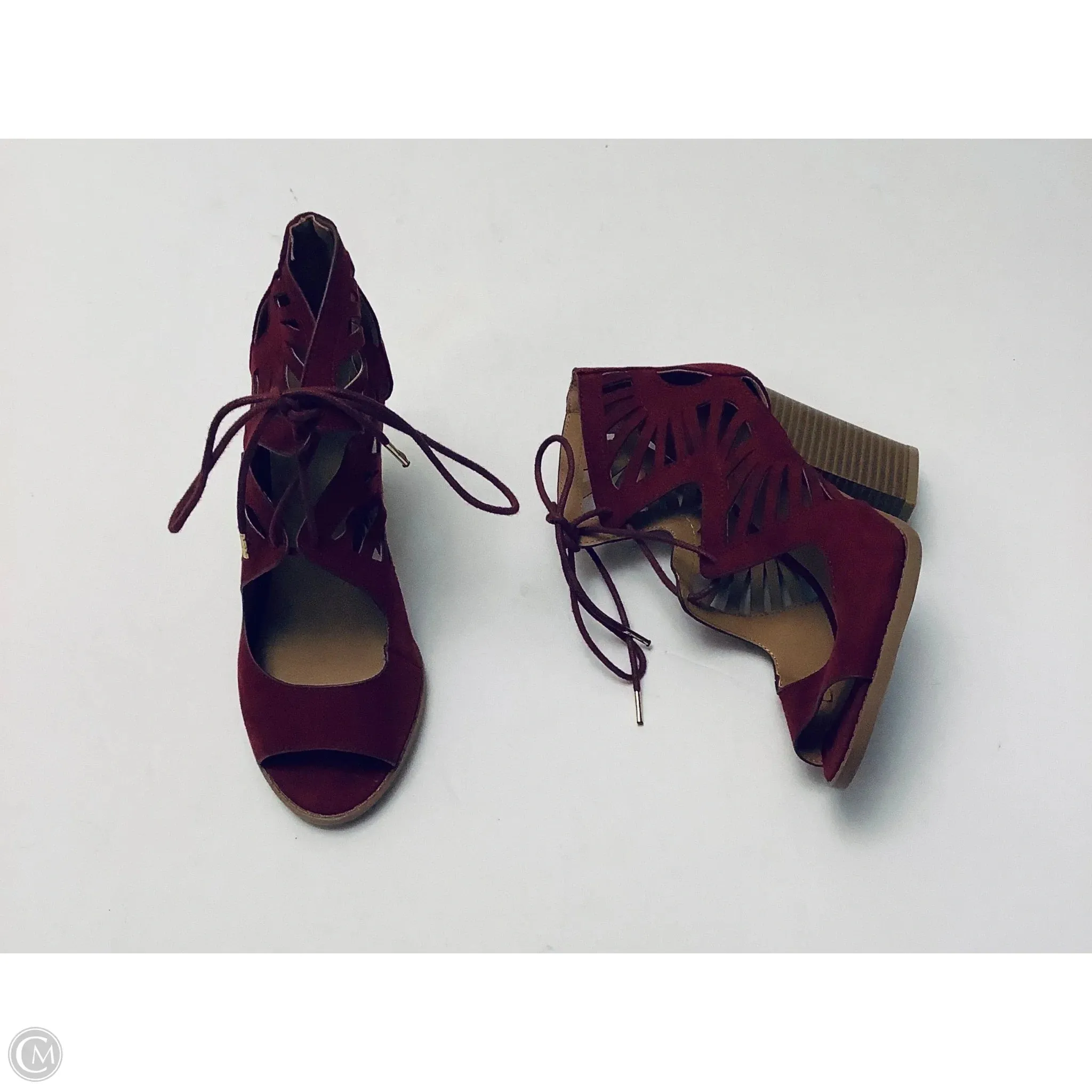 Youth Style Shoes Heels Block By Charlotte Russe In Red, Size: 6