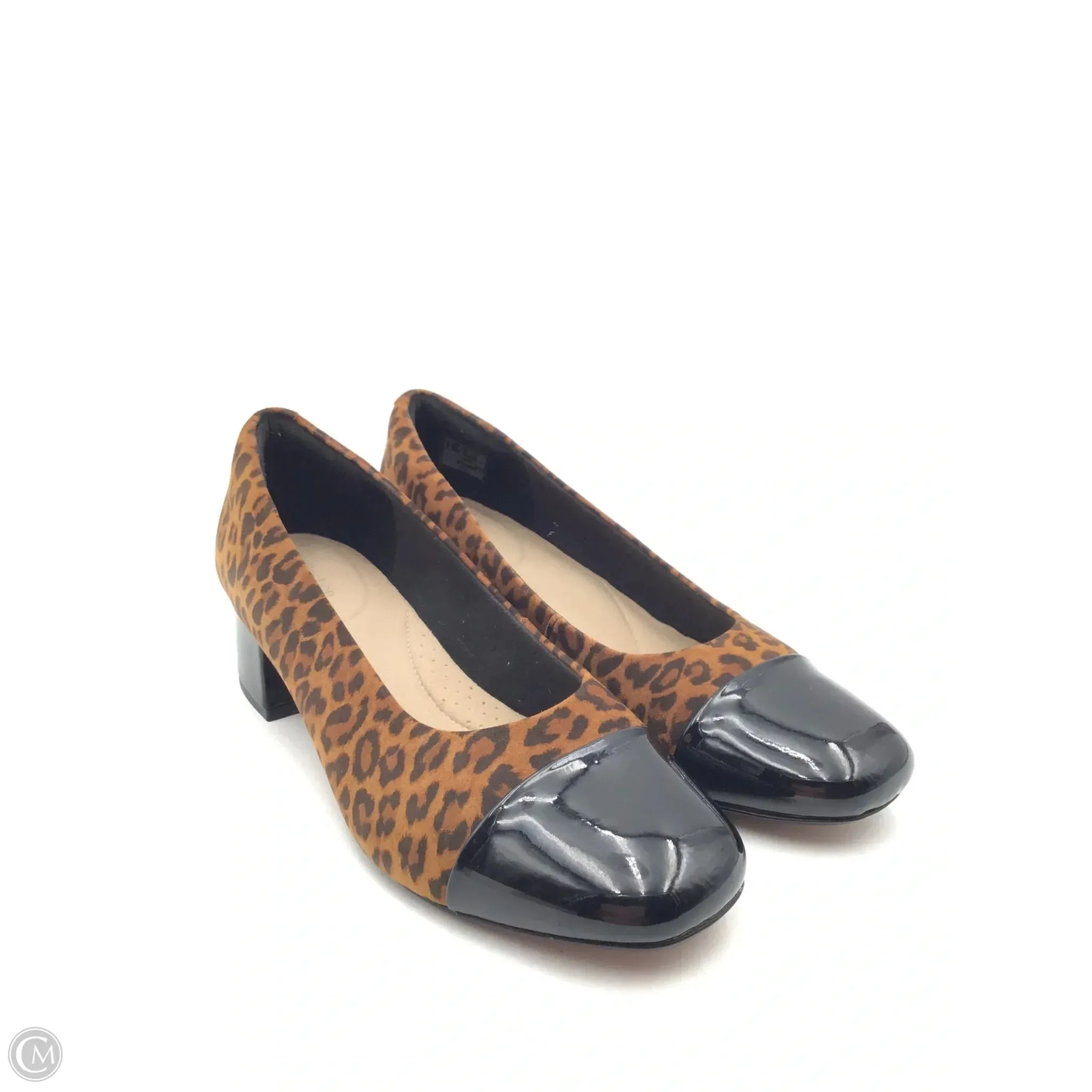Trendy Footwear Shoes Heels Block By Clarks In Animal Print, Size: 6