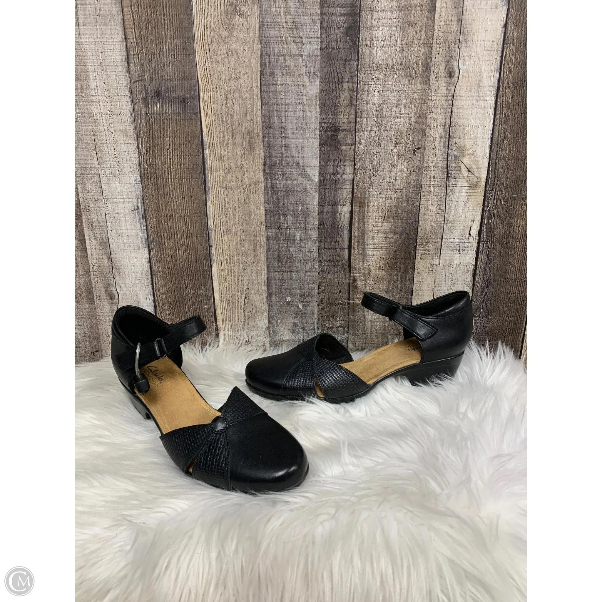 Flexible Soles Soft Sole High Heels Shoes Heels Block By Clarks In Black, Size: 10