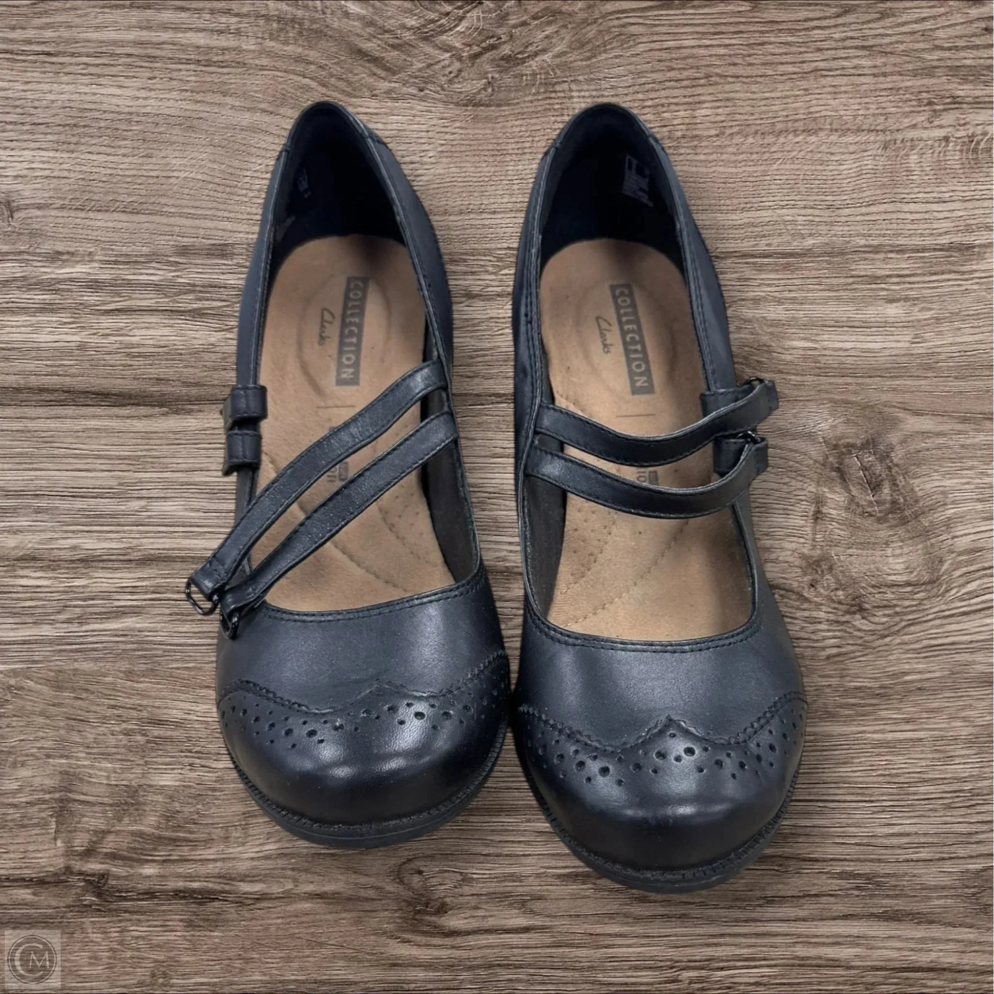 Flexible Movement Shoes Heels Block By Clarks In Black, Size: 7.5