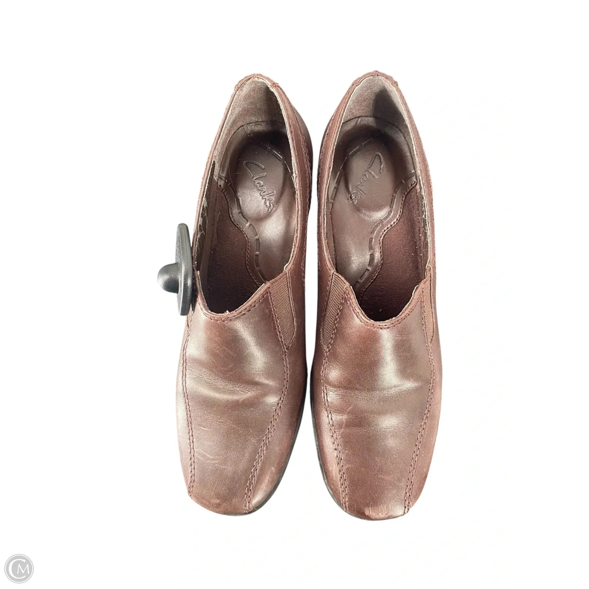 Shoes Heels Block By Clarks In Brown, Size: 5.5 Vintage Pumps