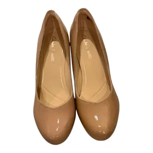 Shoes Heels Block By Clarks In Peach, Size:10 Modern Heels Comfortable Heeled Boots
