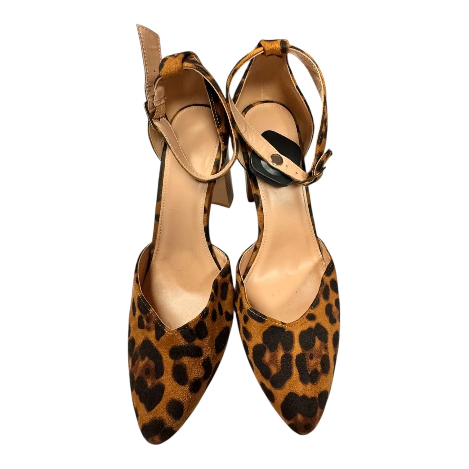 Ergonomic Design Shoes Heels Block By Clothes Mentor In Animal Print, Size:9