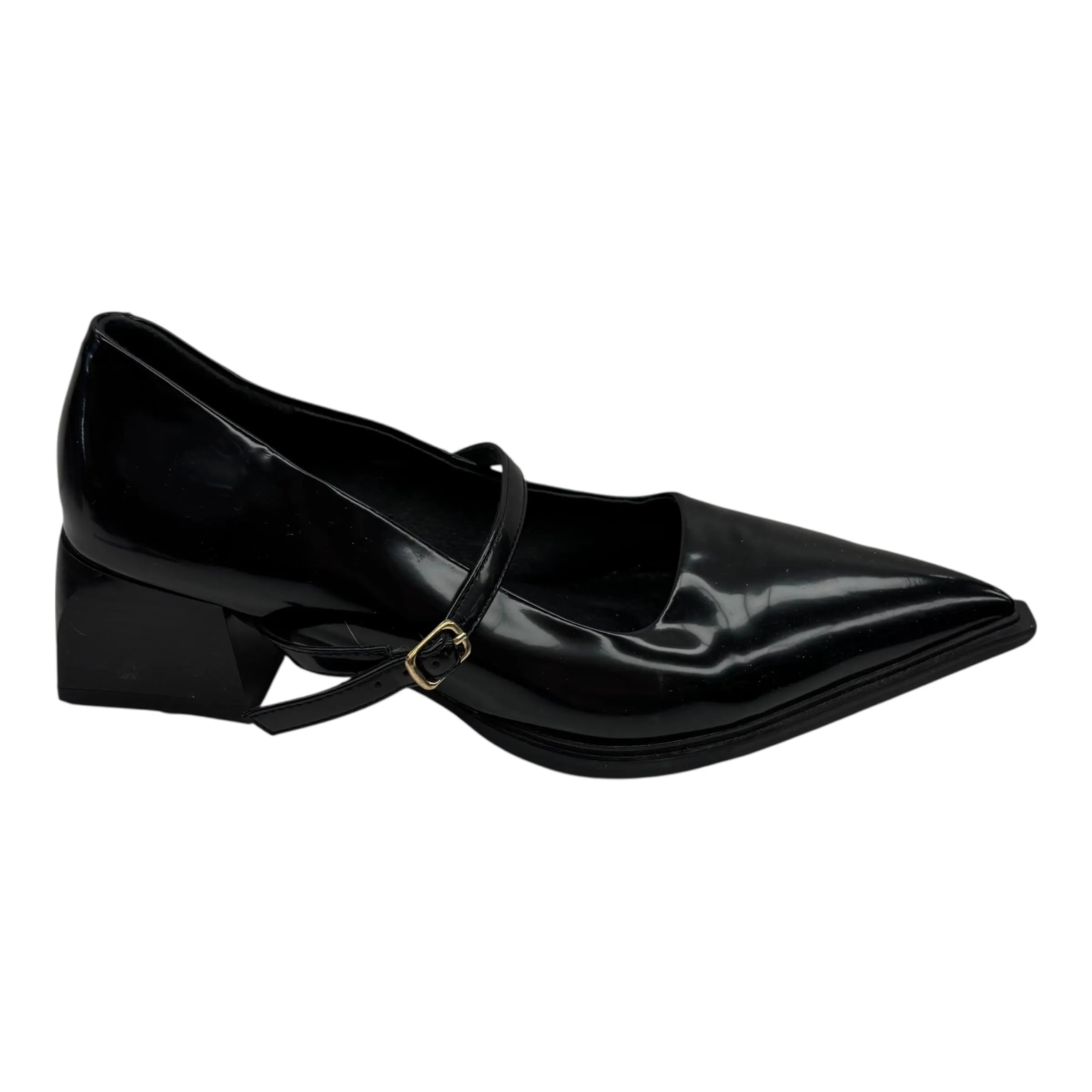 Soft Material Shoes Heels Block By Clothes Mentor In Black, Size:9.5