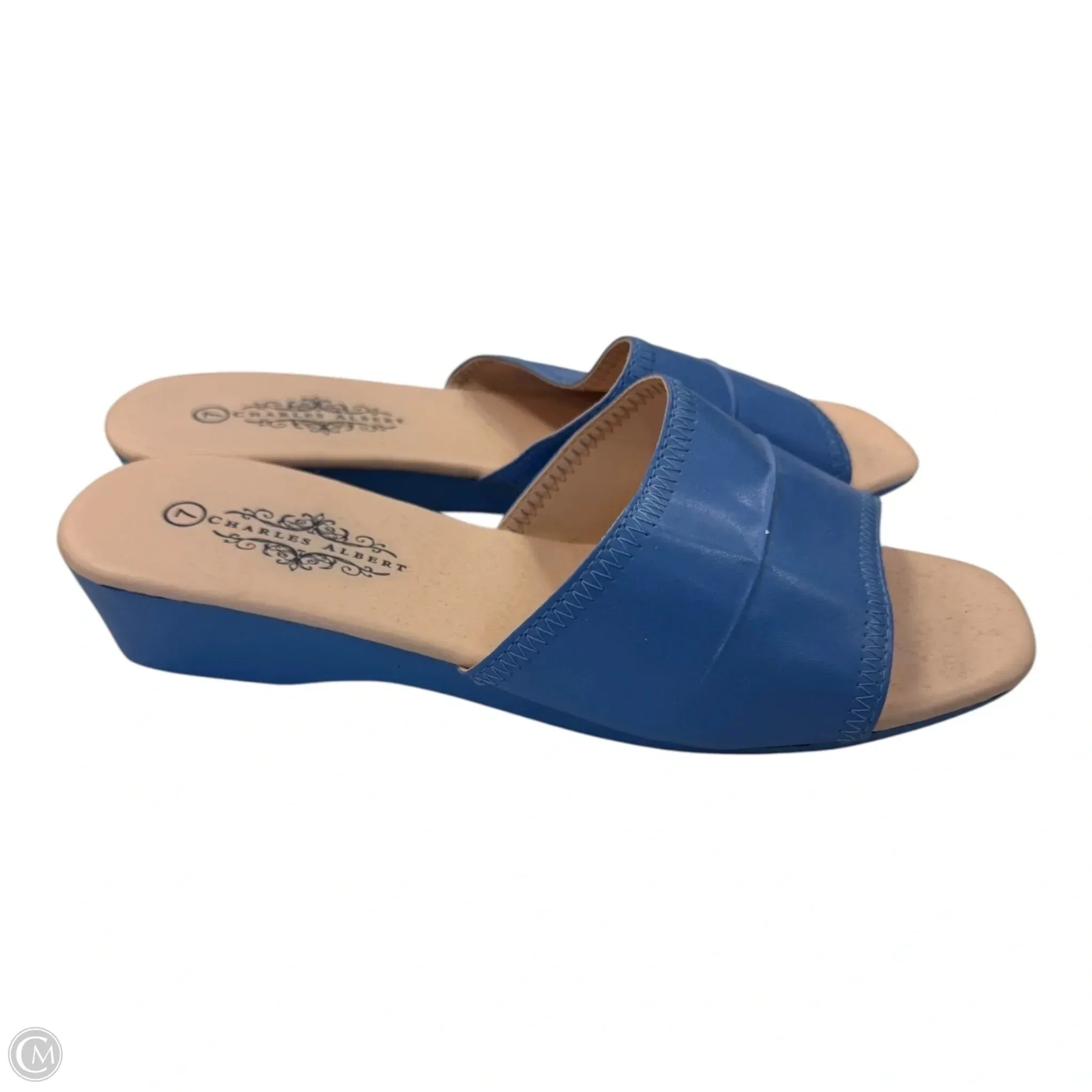 Shoes Heels Block By Clothes Mentor In Blue, Size: 7 Sleek Dress Shoes Classic Bridal Sandals