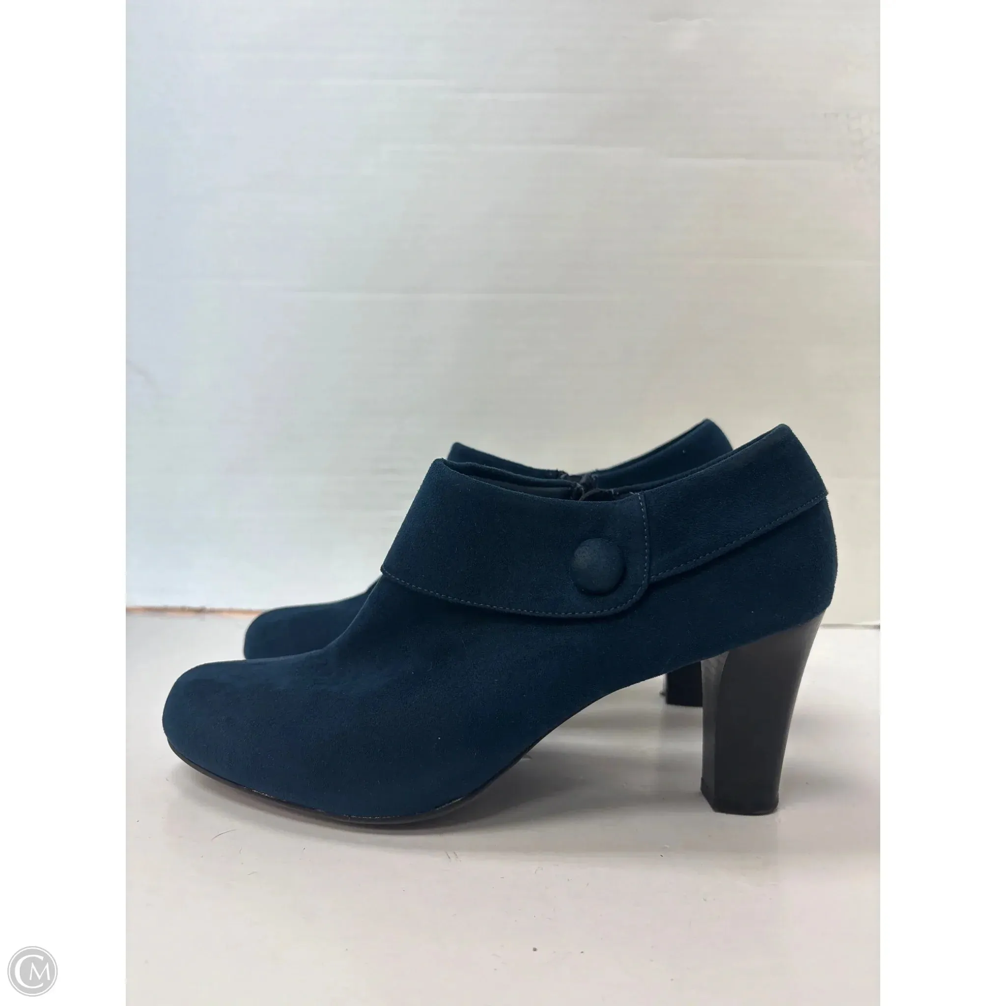 Vegan Wedding Heels Luxury Sandals Shoes Heels Block By Clothes Mentor In Blue, Size: 9