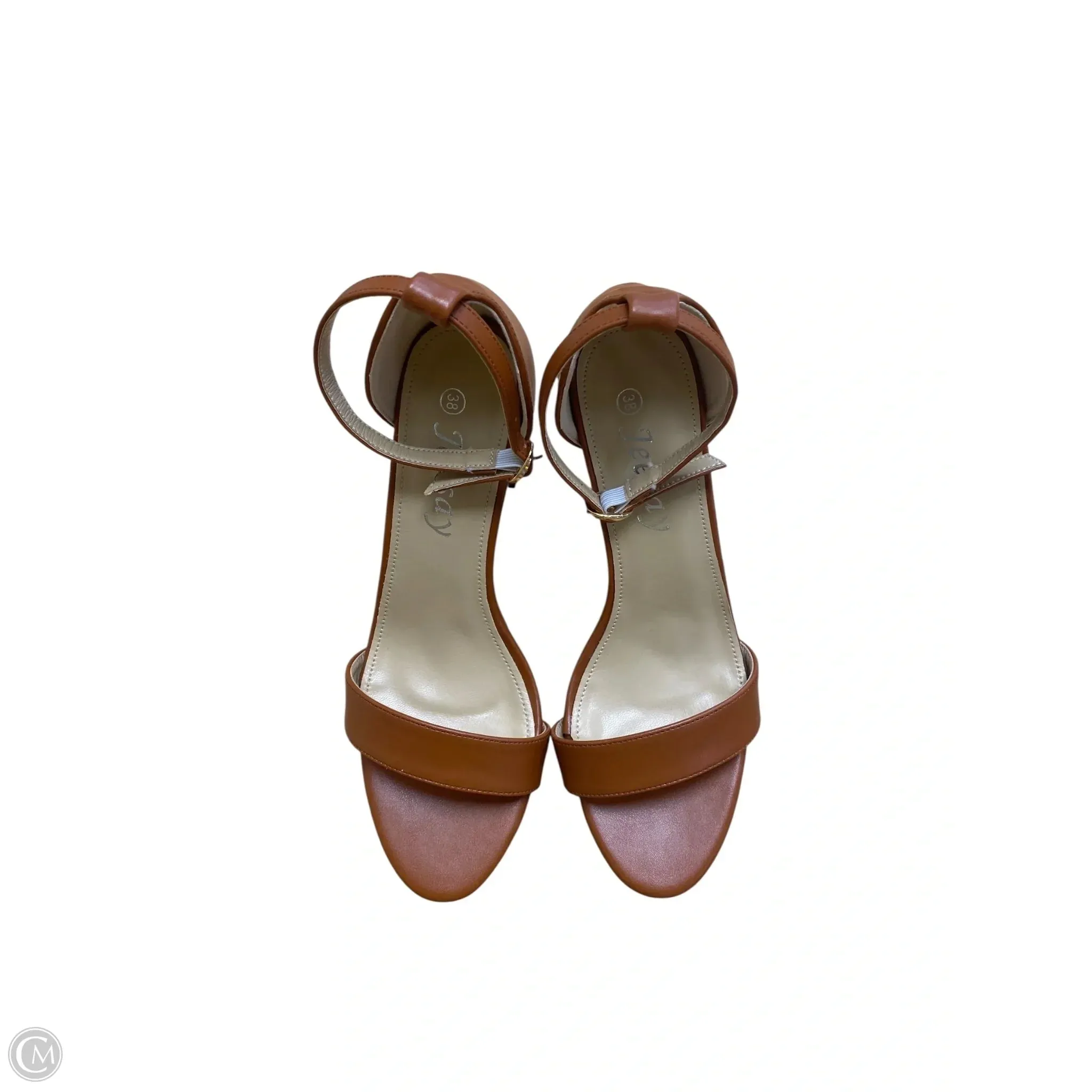 Stylish Look Shoes Heels Block By Clothes Mentor In Brown, Size: 8