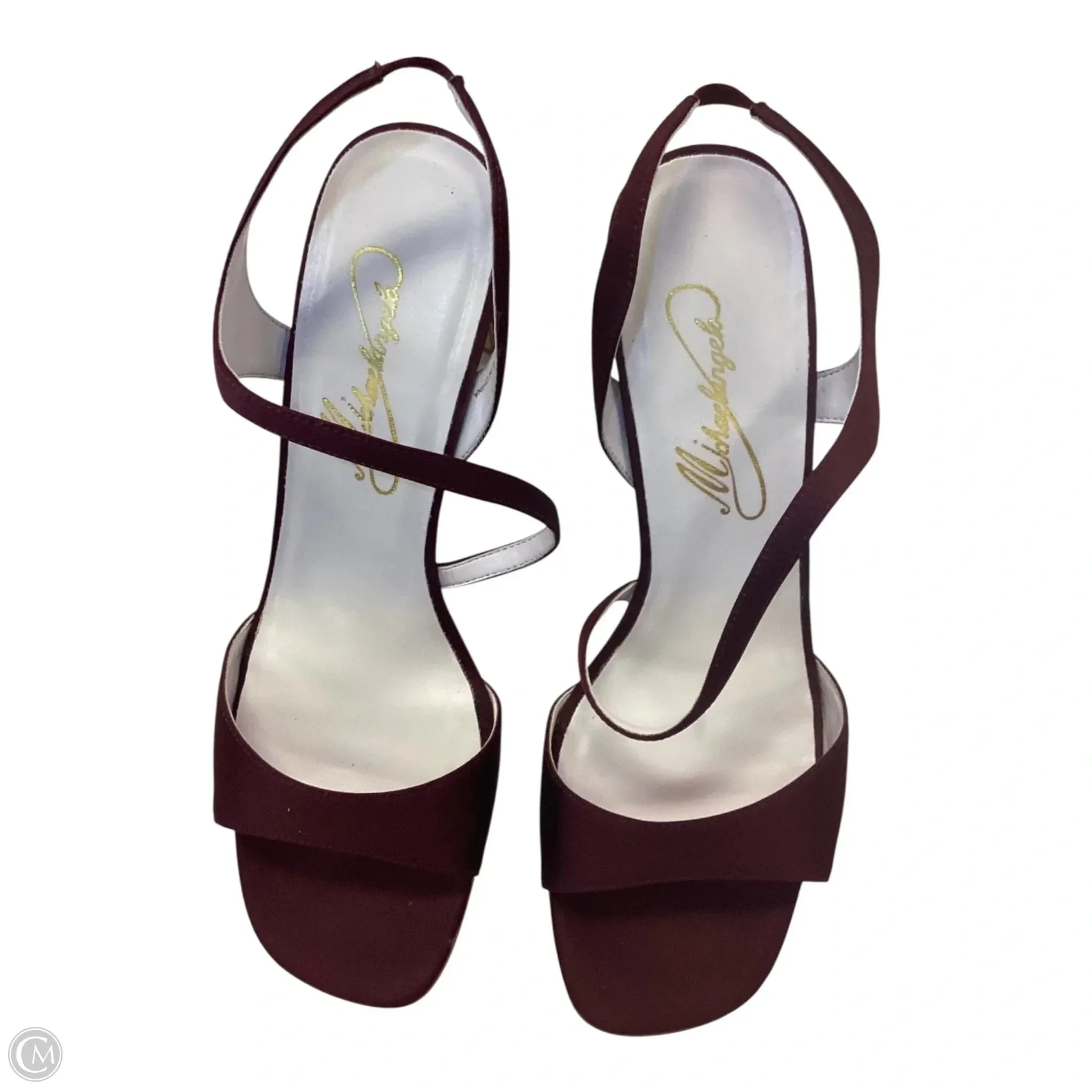 Velvet Wedding Heels Shoes Heels Block By Clothes Mentor In Red, Size: 9.5