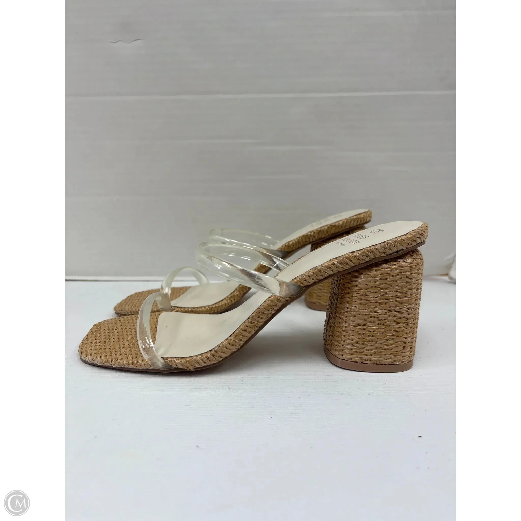 Shoes Heels Block By Clothes Mentor In Tan, Size: 10 Refined Edge