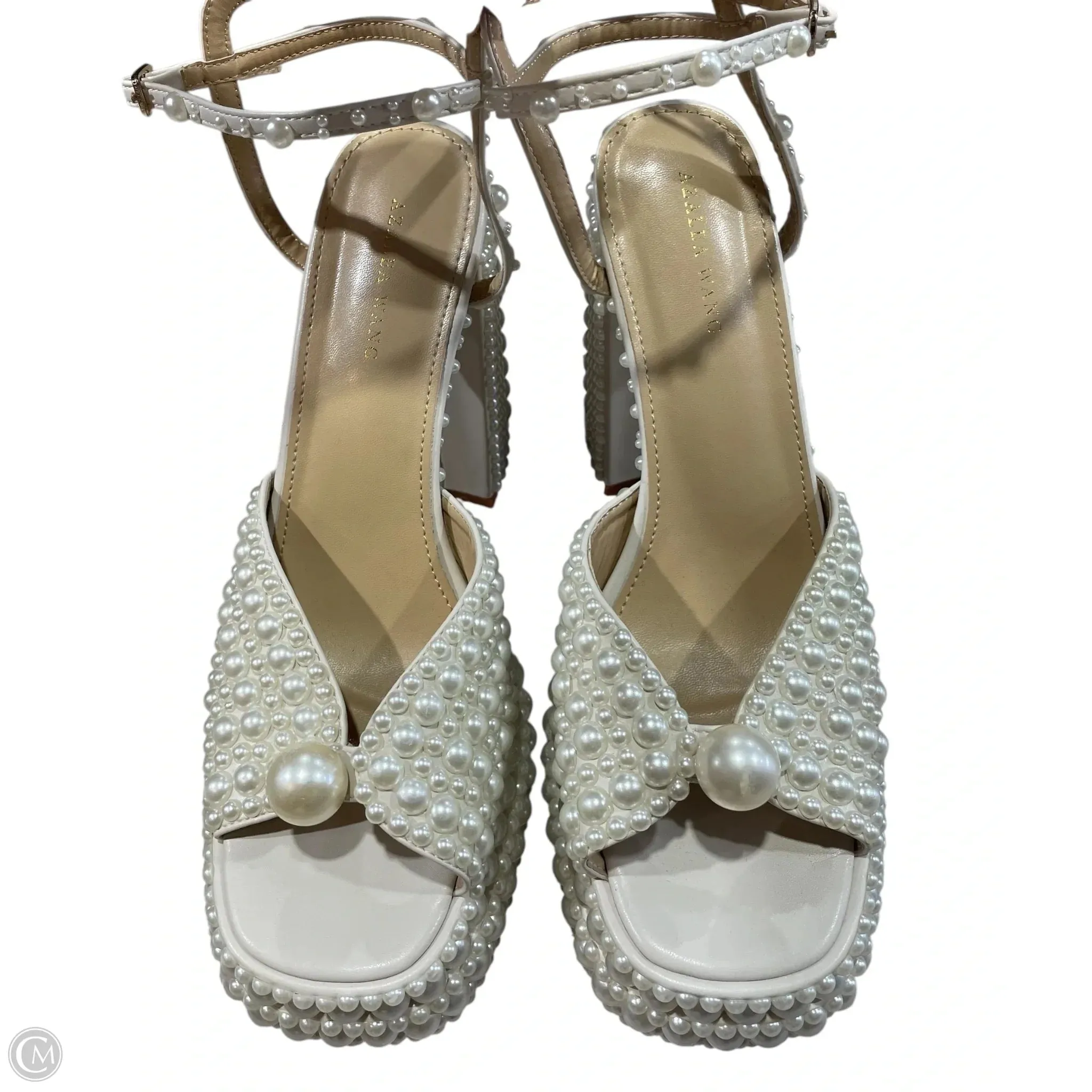 Shoes Heels Block By Clothes Mentor In White, Size: 10 Beach Wedding Heels Pumps Shoes