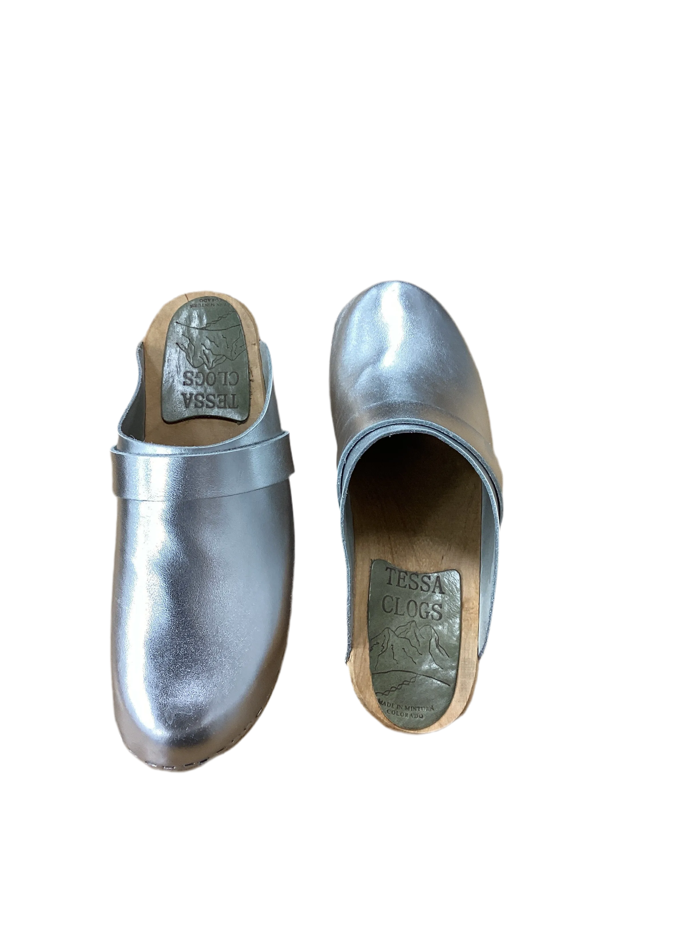 waterproof Shoes Heels Block By Cmb In Silver, Size:8.5