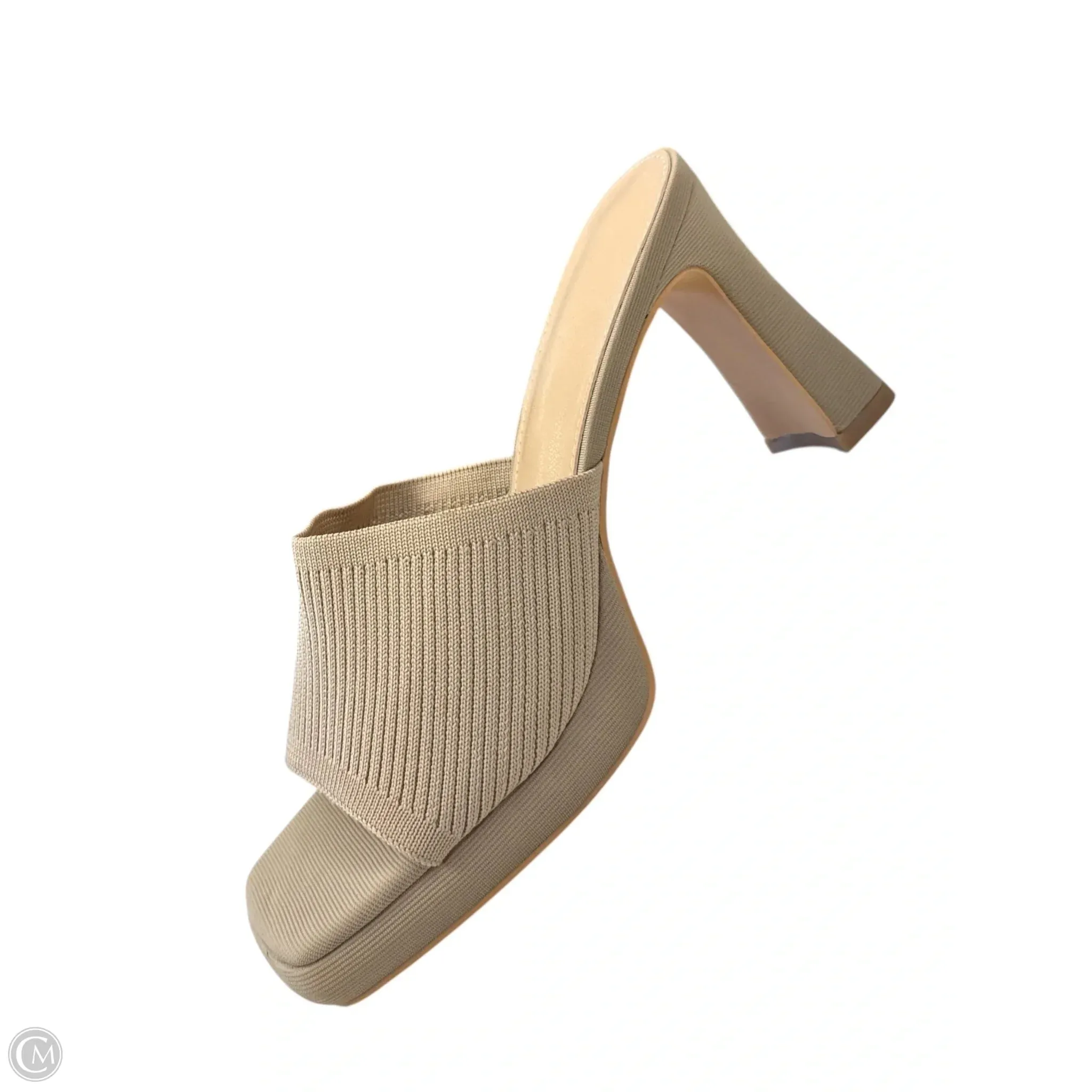 Shoes Heels Block By Cmb In Tan, Size: 9 Comfortable High Heels Weekend Look
