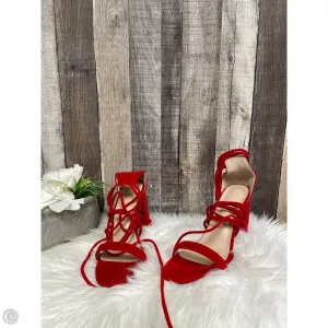 Shoes Heels Block By Cme In Red, Size: 9 Comfort Cushion