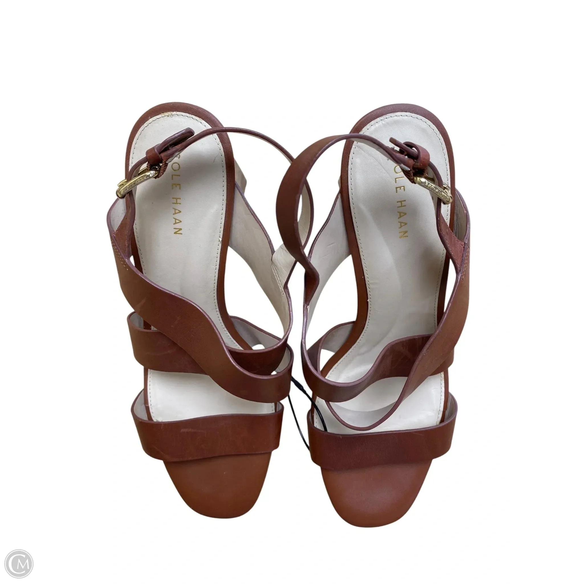 Shoes Heels Block By Cole-haan In Brown, Size: 8 Open Toe Pumps