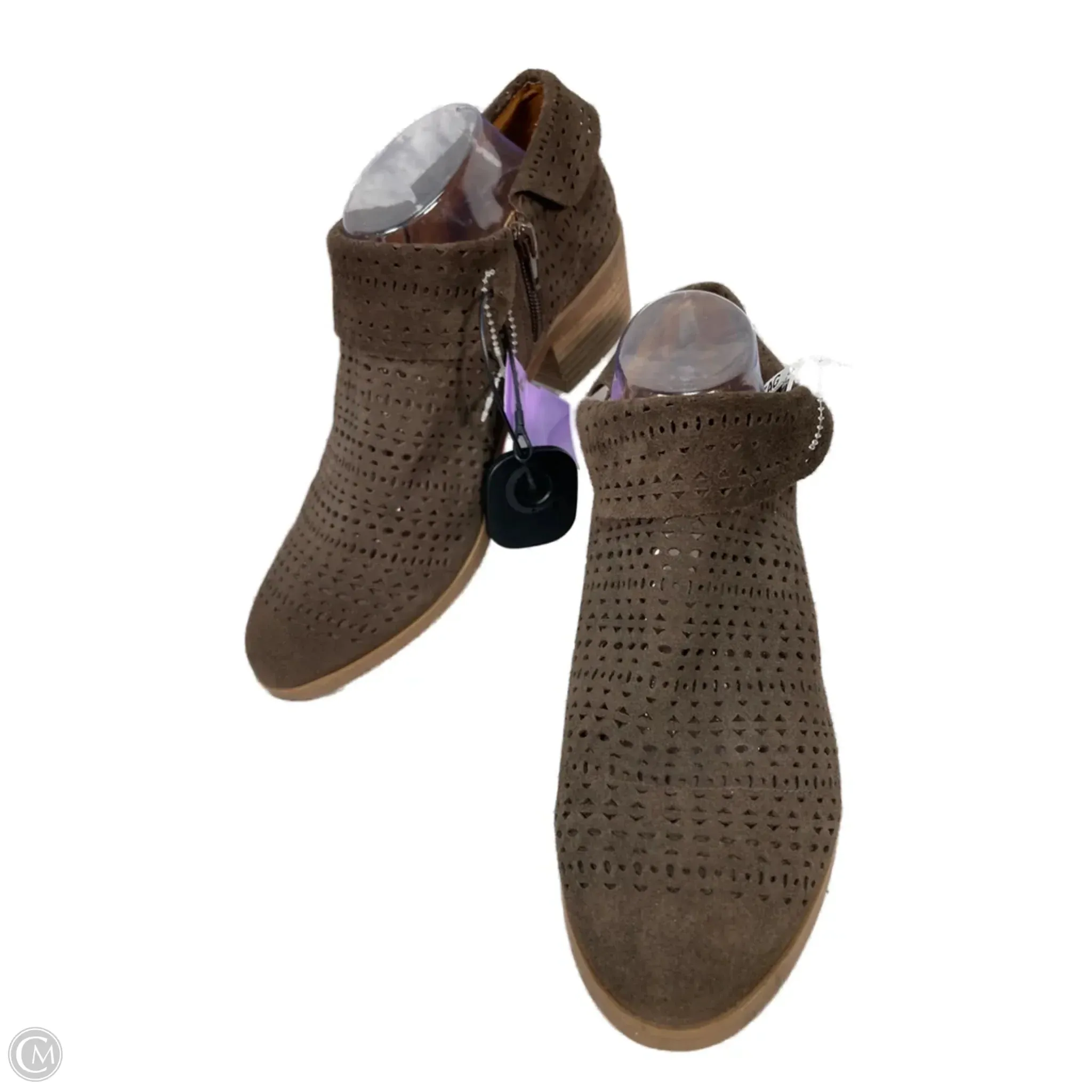 Shoes Heels Block By Crown Vintage In Brown, Size: 10 Fashion Mood