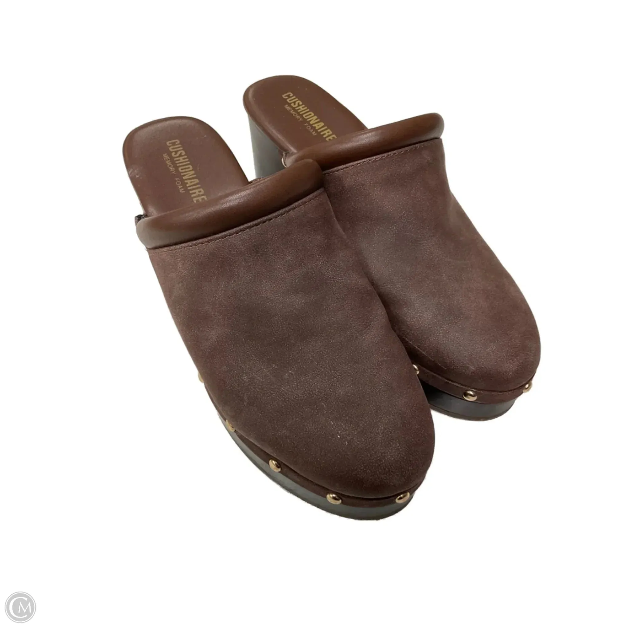 Shoes Heels Block By Cushionaire In Brown, Size: 8.5 Luxe Heels