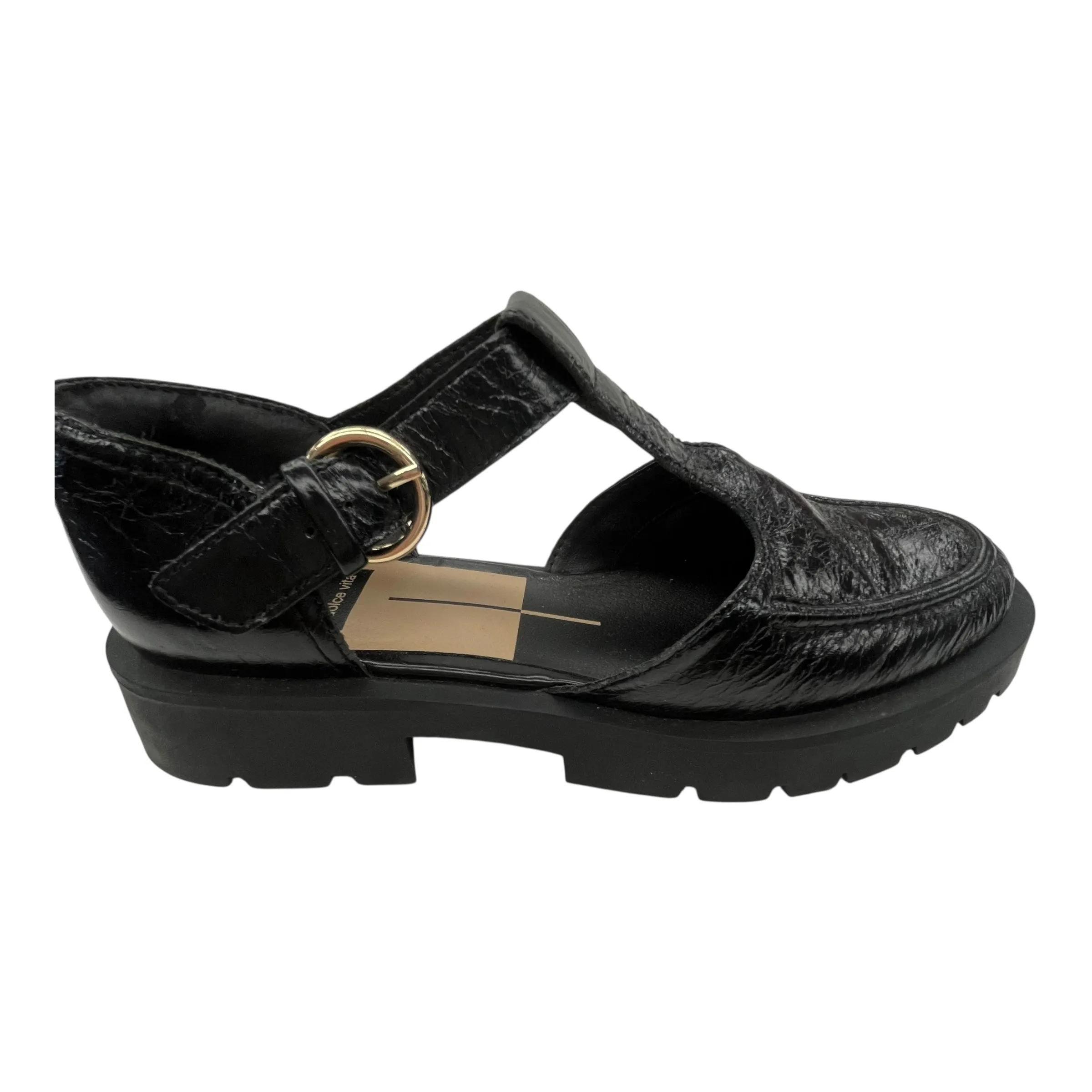 Luxury Office Shoes Modern Edge SHOES HEELS BLOCK by DOLCE VITA In BLACK, Size: 6.5