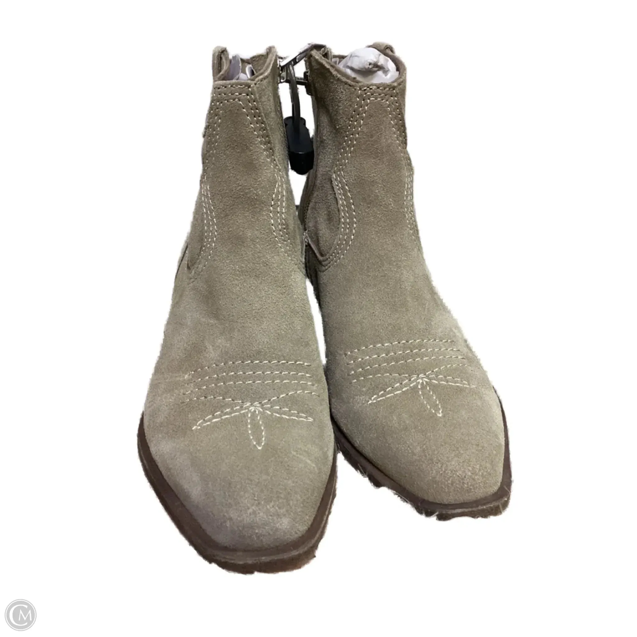 Glitter Heeled Boots Shoes Heels Block By Dolce Vita In Grey, Size: 6