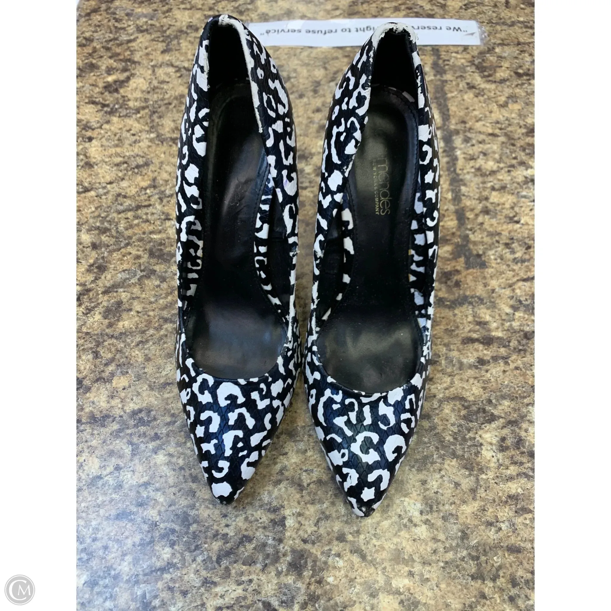 Shoes Heels Block By Eva Mendes In Black & White, Size: 10 Cozy High Heel Boots