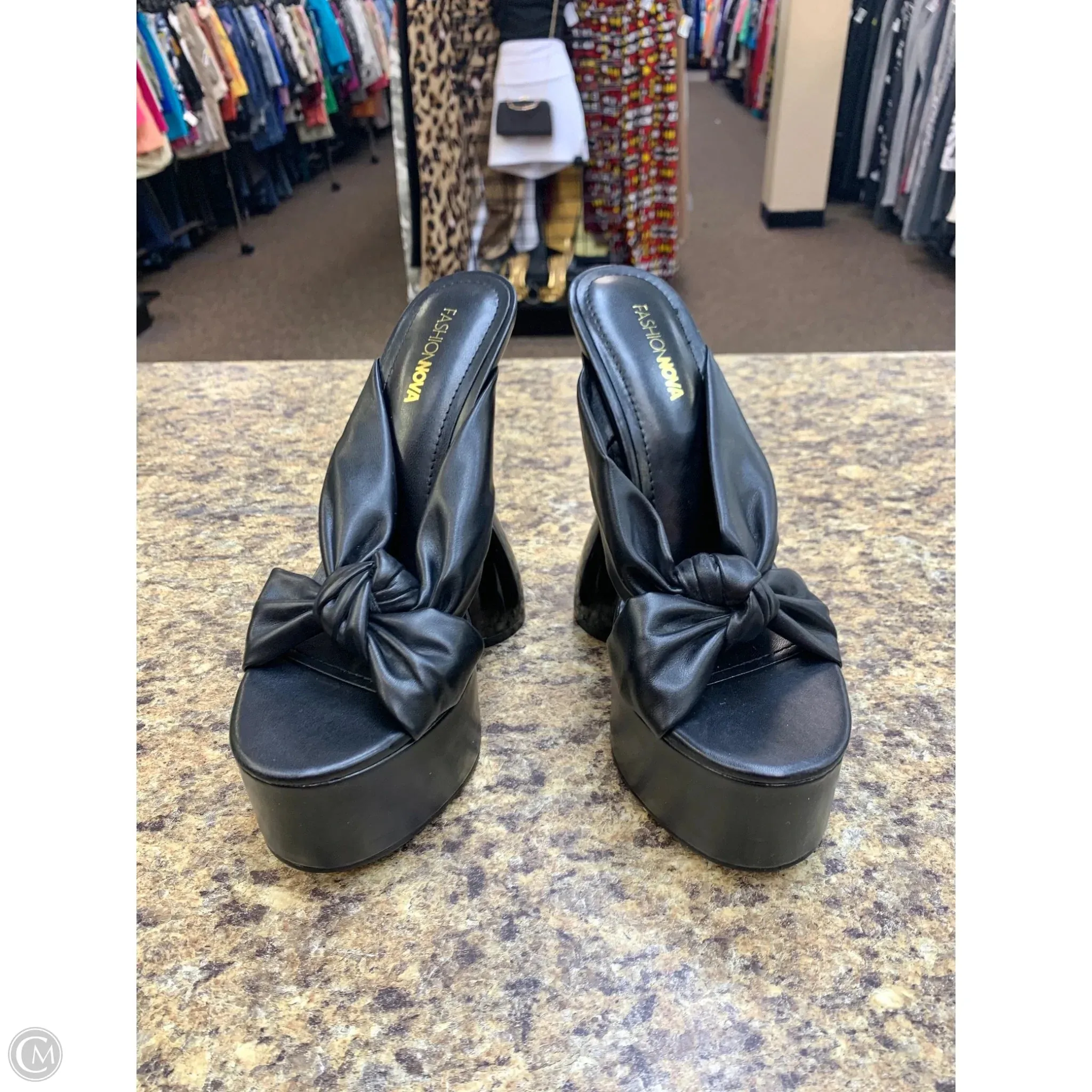 Shoes Heels Block By Fashion Nova In Black, Size: 8.5 Vintage Stiletto Shoes