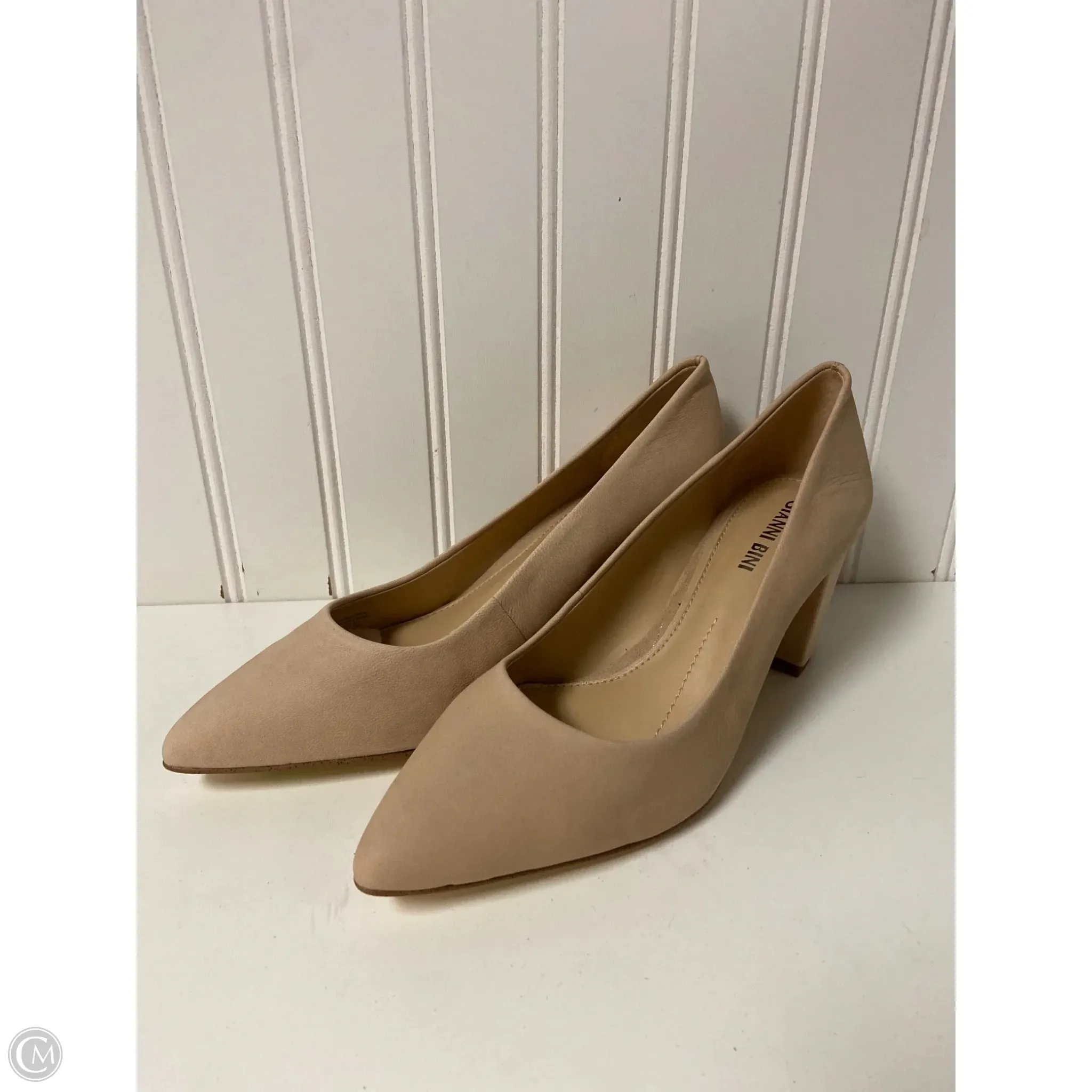 Block Heel Indoor Shoes Heels Block By Gianni Bini In Beige, Size: 6