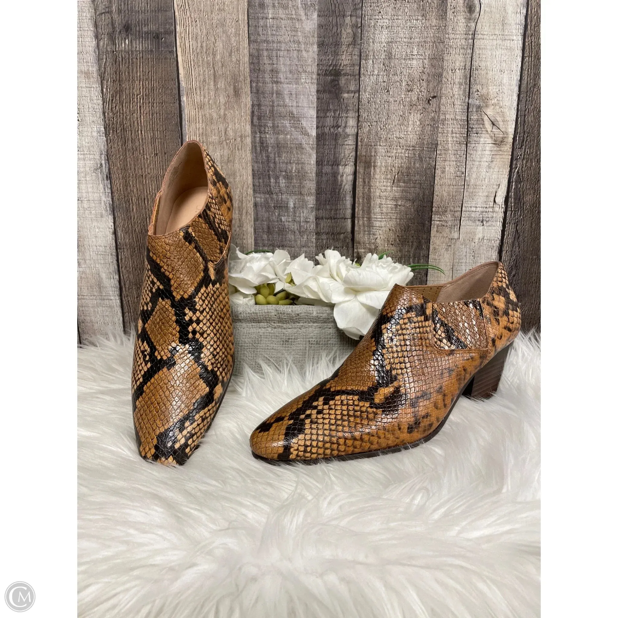 Shoes Heels Block By J. Crew In Animal Print, Size: 9.5 Crystal Heels