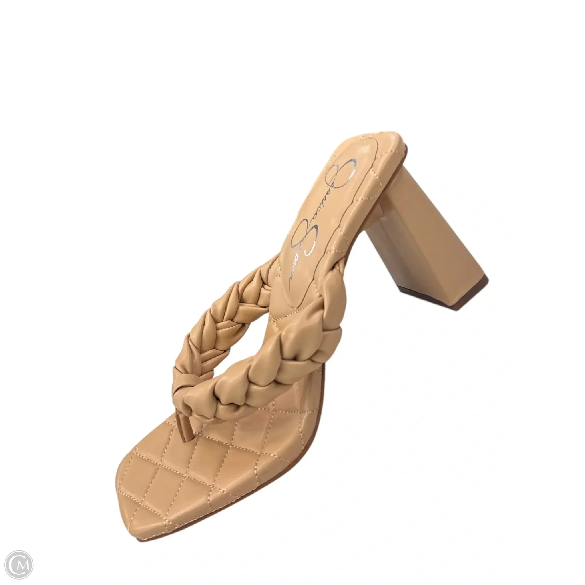 Shoes Heels Block By Jessica Simpson In Tan, Size: 9 Comfortable Foot Feel Trendy Mood