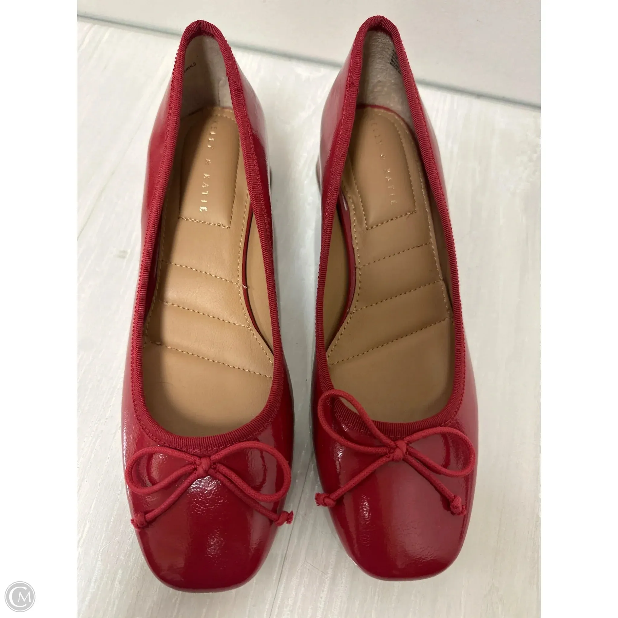 Breathable Casual Pumps Shoes Heels Block By Kelly And Katie In Red, Size: 7