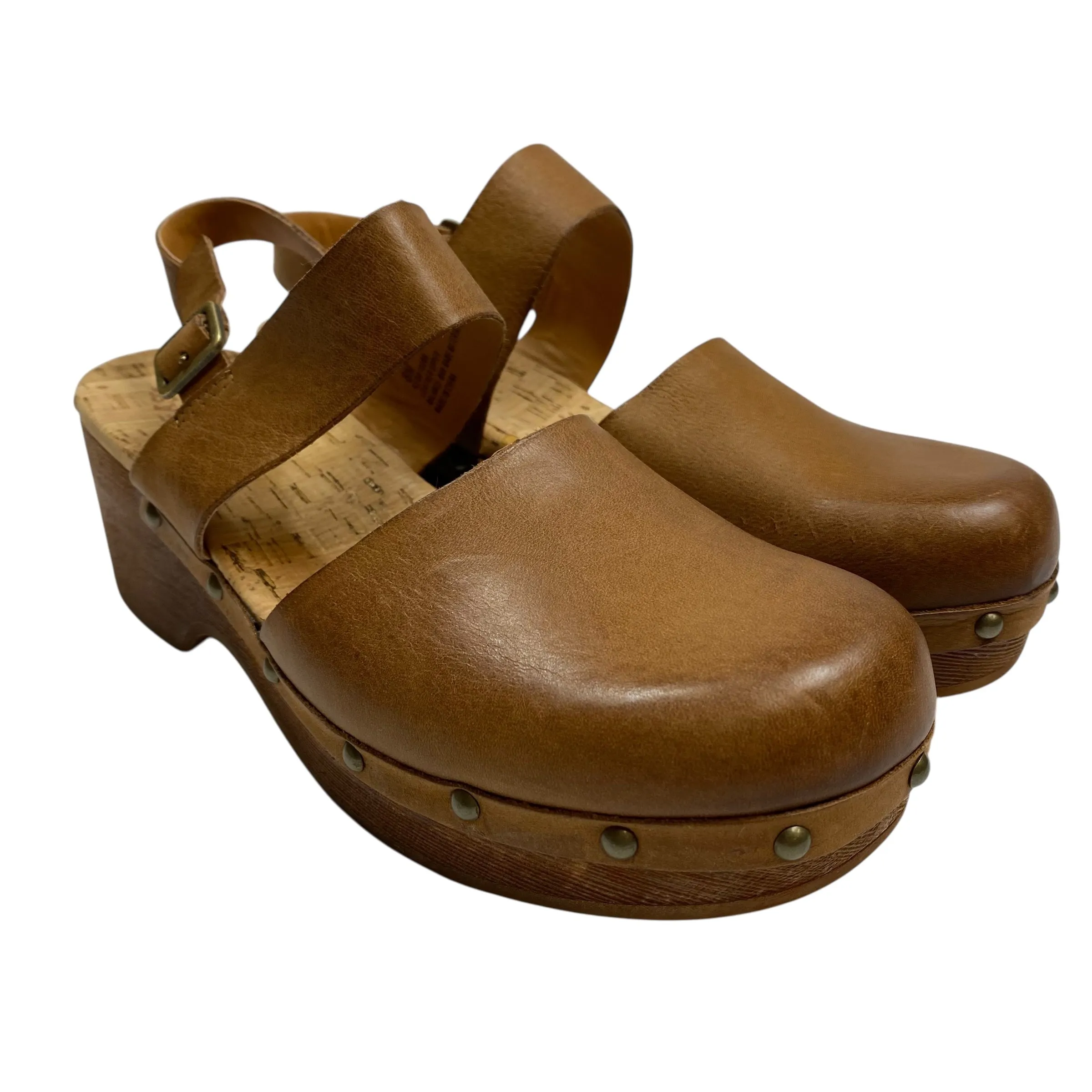 Shoes Heels Block By Kork Ease In Brown, Size:8 Comfort Technology Mesh