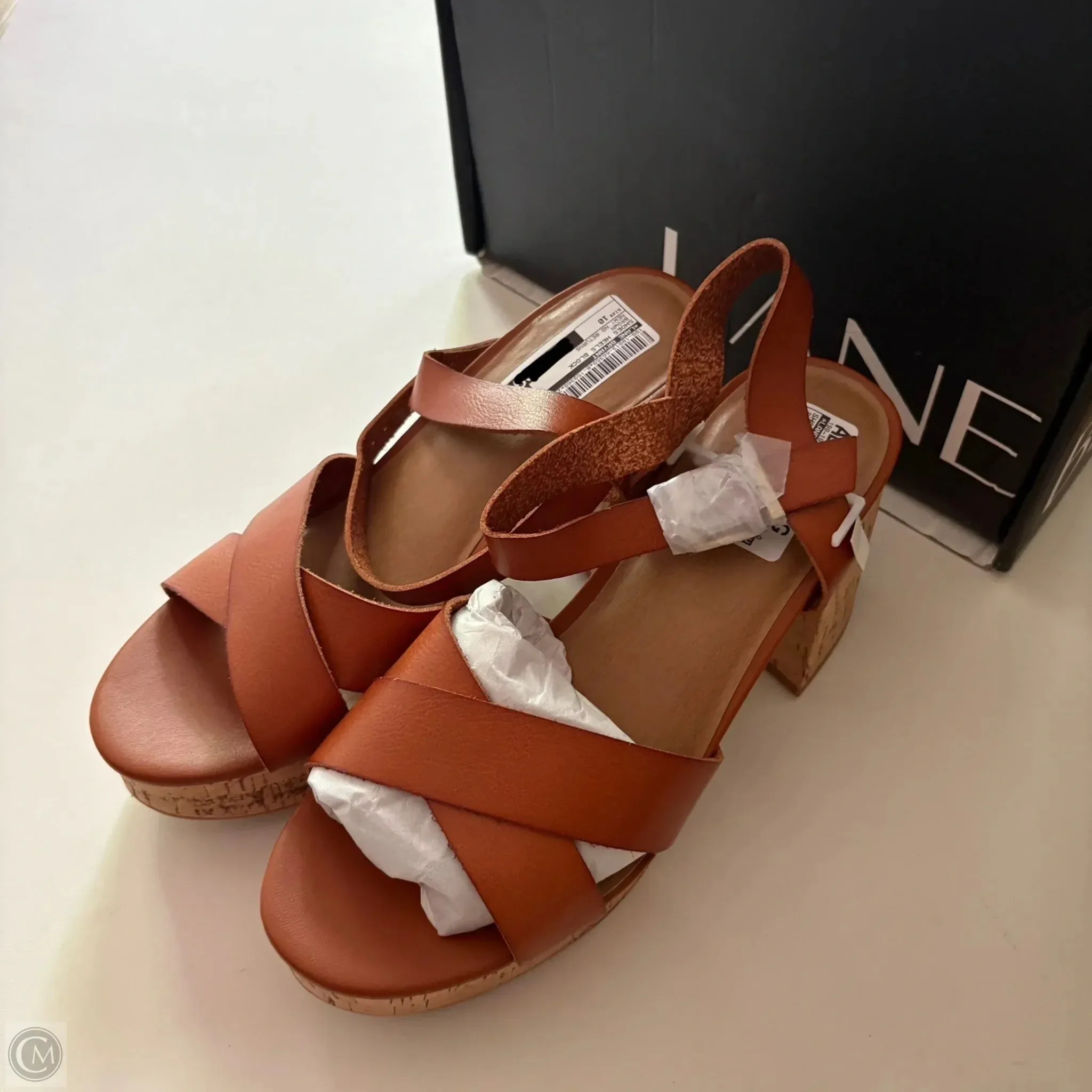 High Top Shoes Heels Block By Lane Bryant In Brown, Size: 10