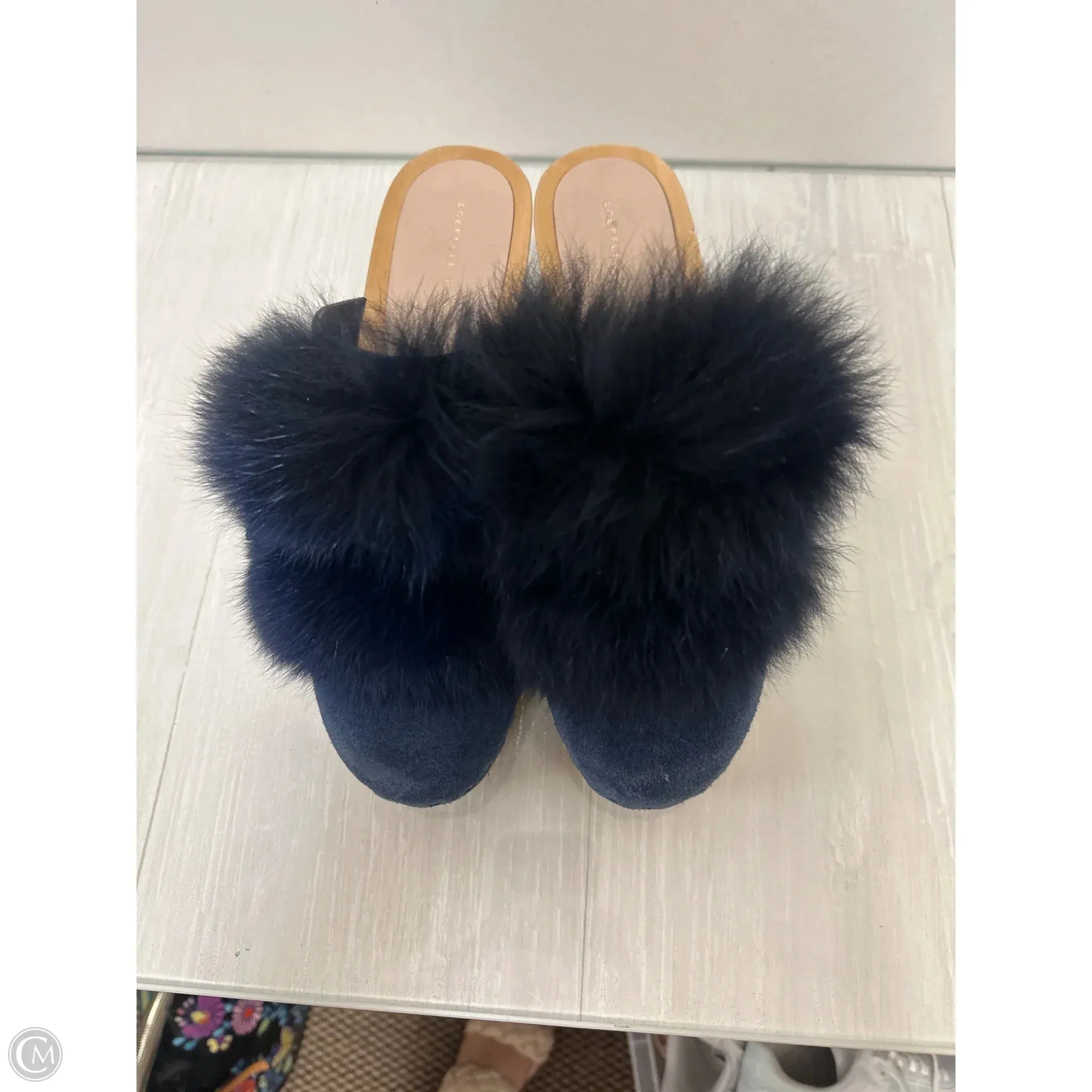 Vintage Stiletto Shoes Classic Shoes Heels Block By Loeffler Randall In Navy, Size: 9
