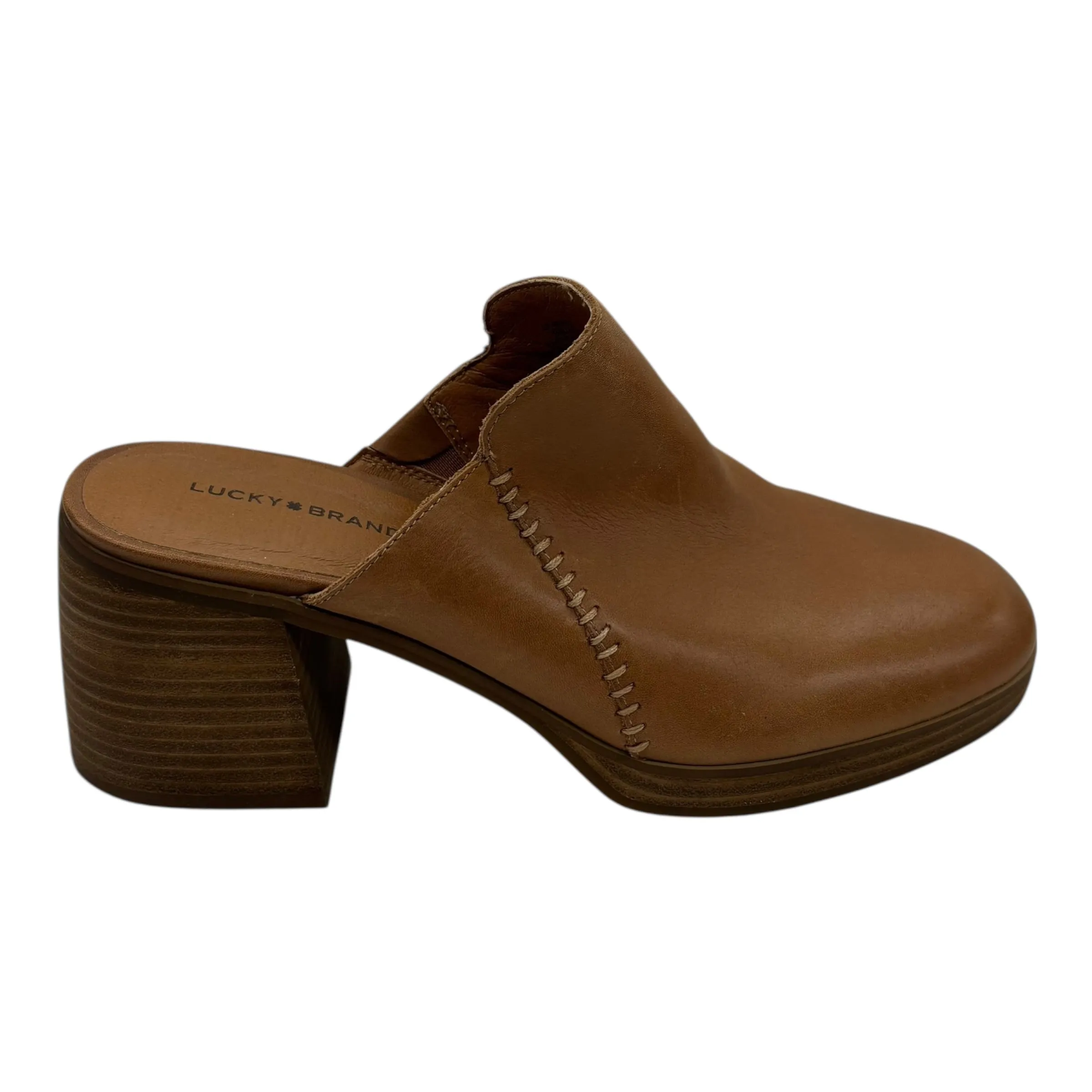 Shoes Heels Block By Lucky Brand In Brown, Size:9 Ultra light Slip-On Heels