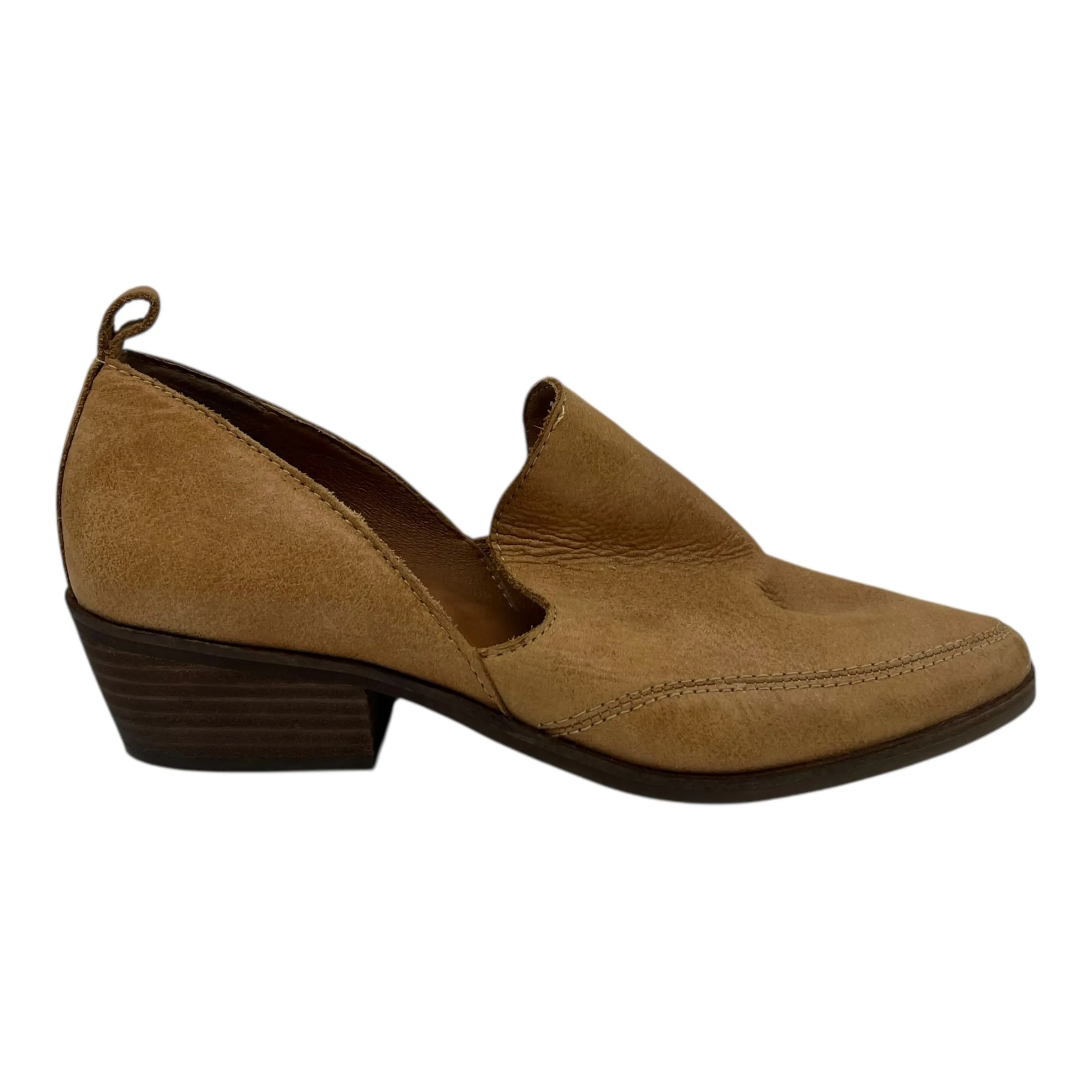 Heel Boots Non Slip Shoes Heels Block By Lucky Brand In Tan, Size:7.5