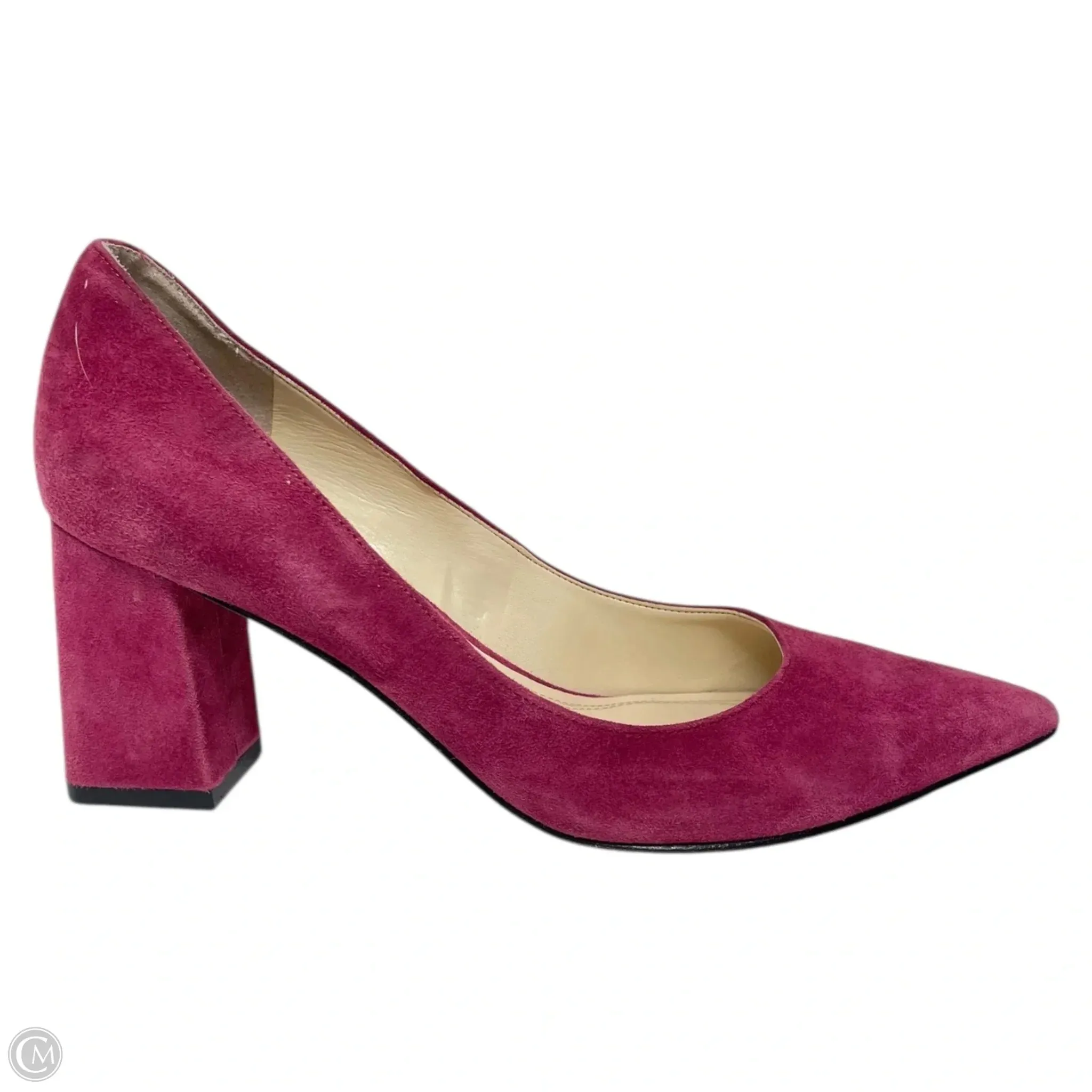 Lace-Up Heels Shoes Heels Block By Marc Fisher In Purple, Size: 6.5
