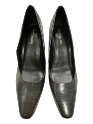 Shoes Heels Block By Marc Fisher In Silver, Size:8.5 Fashion Ready