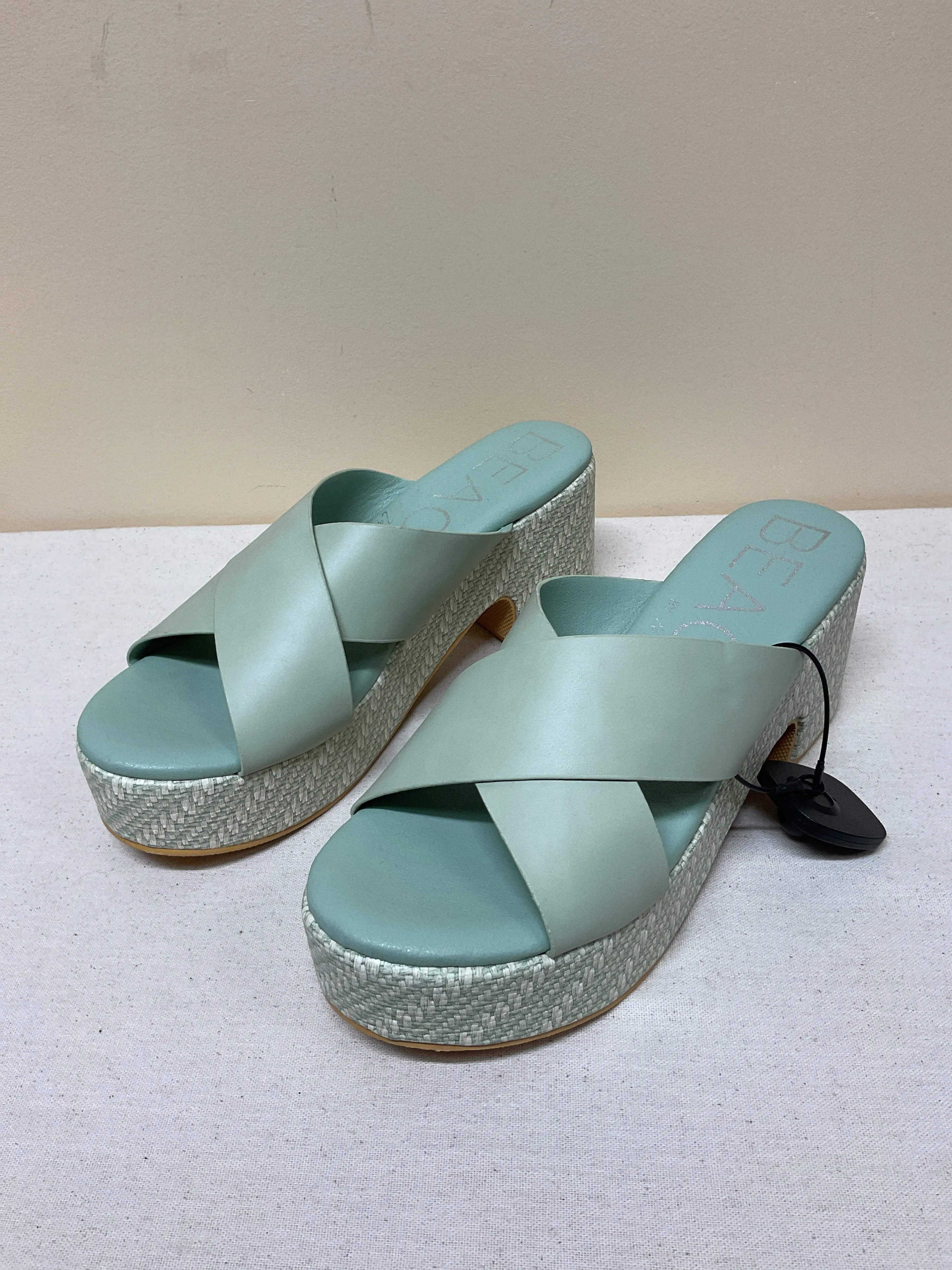 Shoes Heels Block By Matisse In Green, Size:10 Powerful Mood