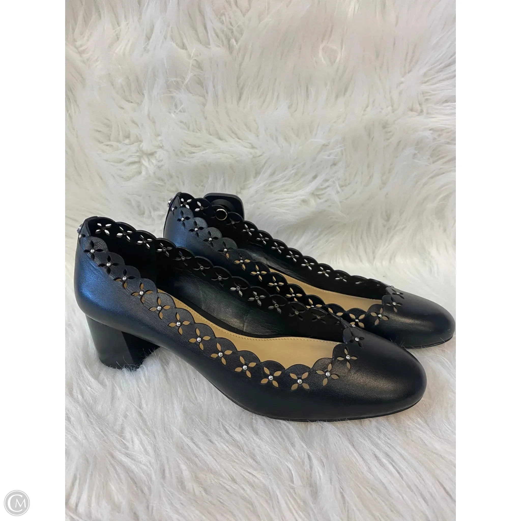 Shoes Heels Block By Michael By Michael Kors In Black & Silver, Size: 7.5 Tuxedo Heels Classic Black Heels