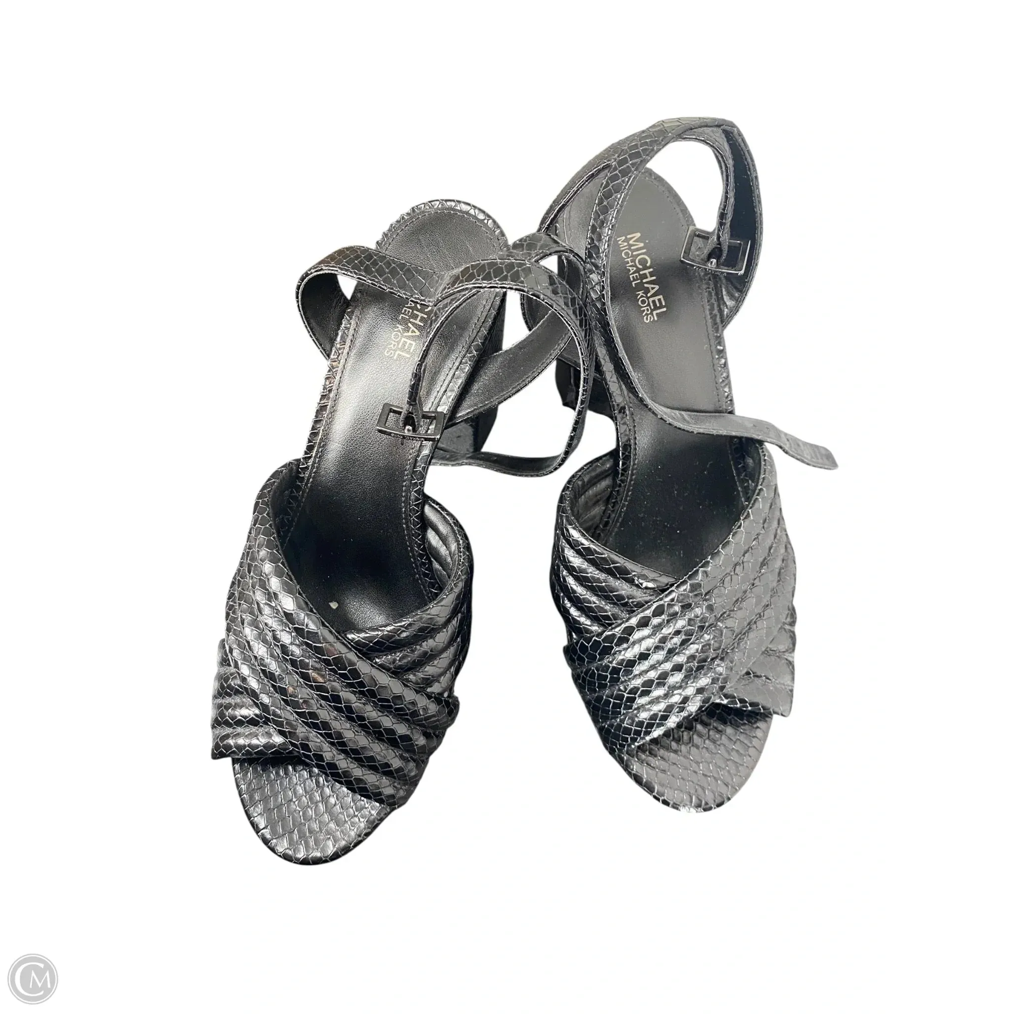 mesh construction Cushioned Insole Shoes Heels Block By Michael By Michael Kors In Black, Size: 8