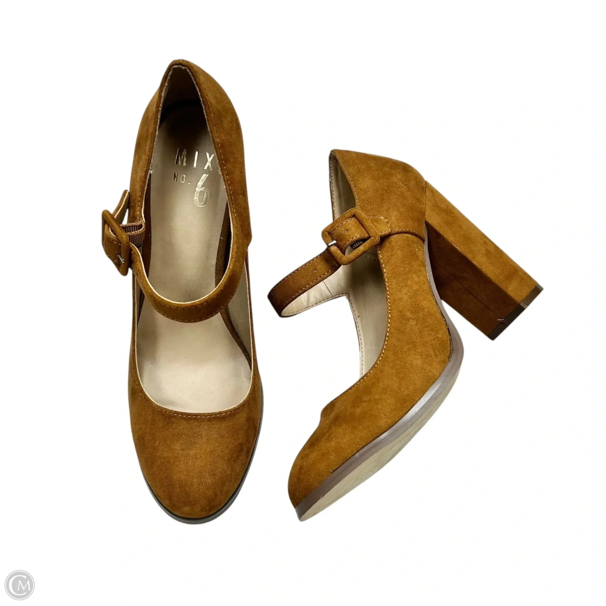 Shoes Heels Block By Mix No 6 In Brown, Size: 8 Retro Stilettos Sophisticated Edge